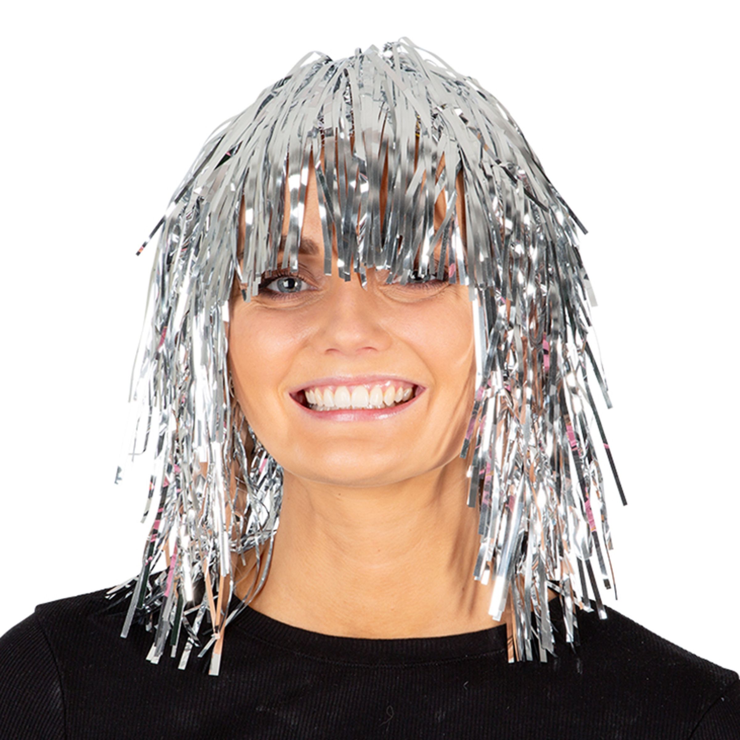 Glitterperuk Silver - One size | Hem - Teman - Evenemang - Möhippa | Party Outlet