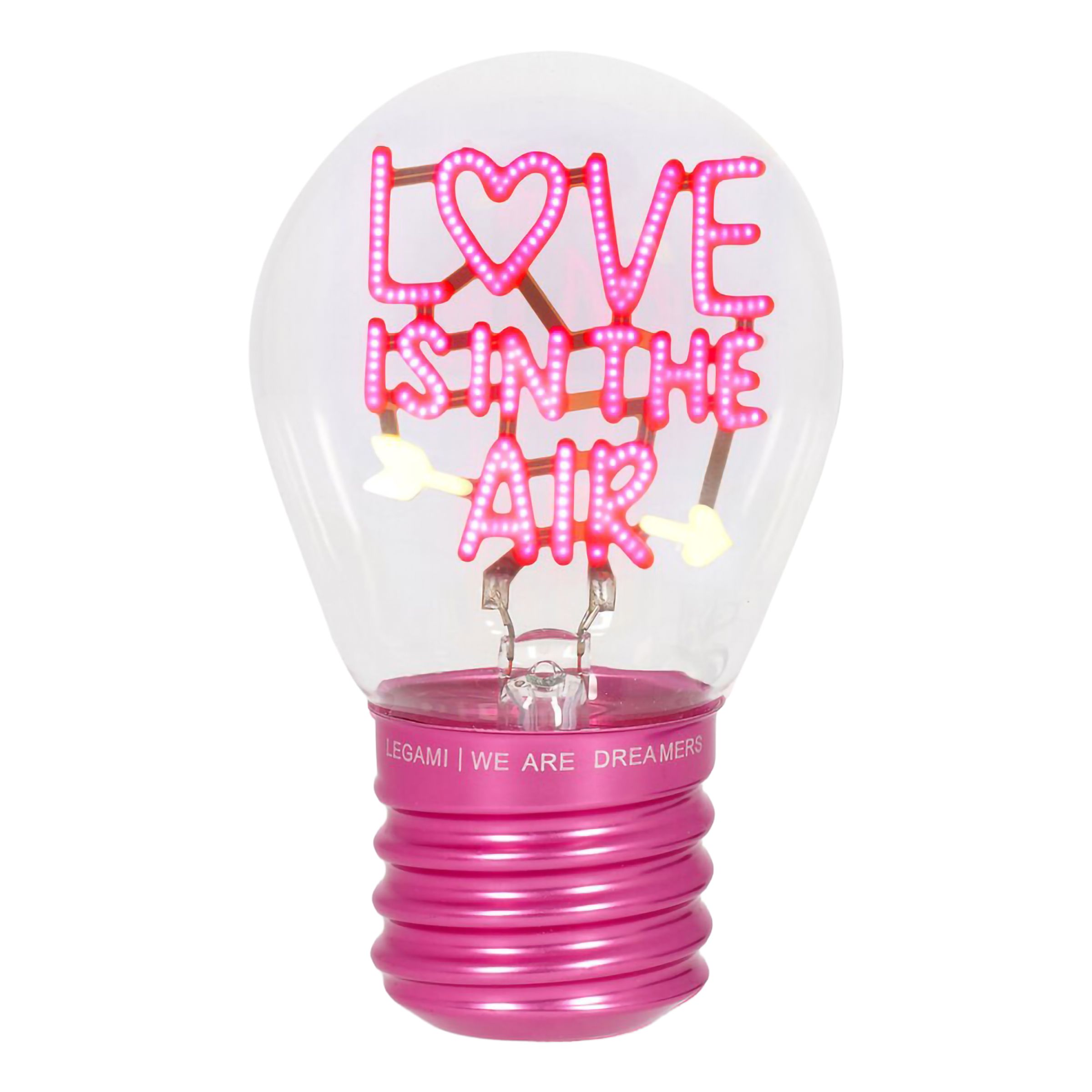 Bordlampe i glødepæreform Love is in the air