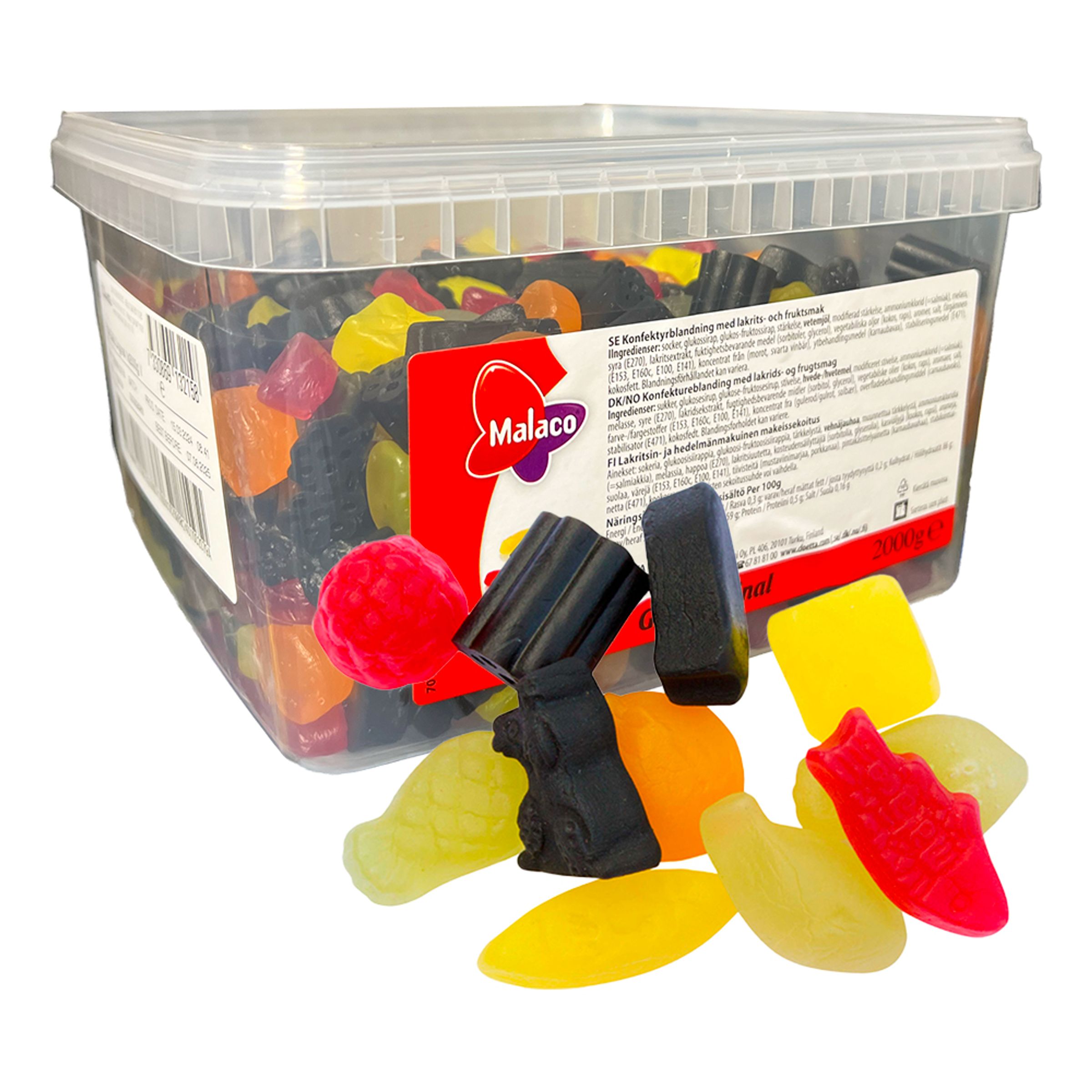 Malaco Gott & Blandat Original Løsvægt Bøtte - 2 kg