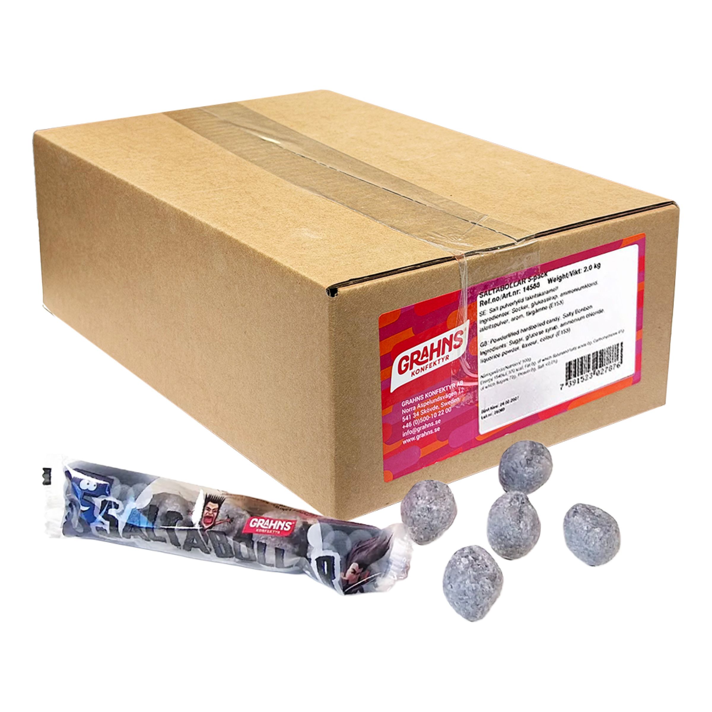 Grahns Salta Bollar Storpack - 2 kg | Hem - Godis & Läsk - Godis - Lakrits | Maskeradspecialisten