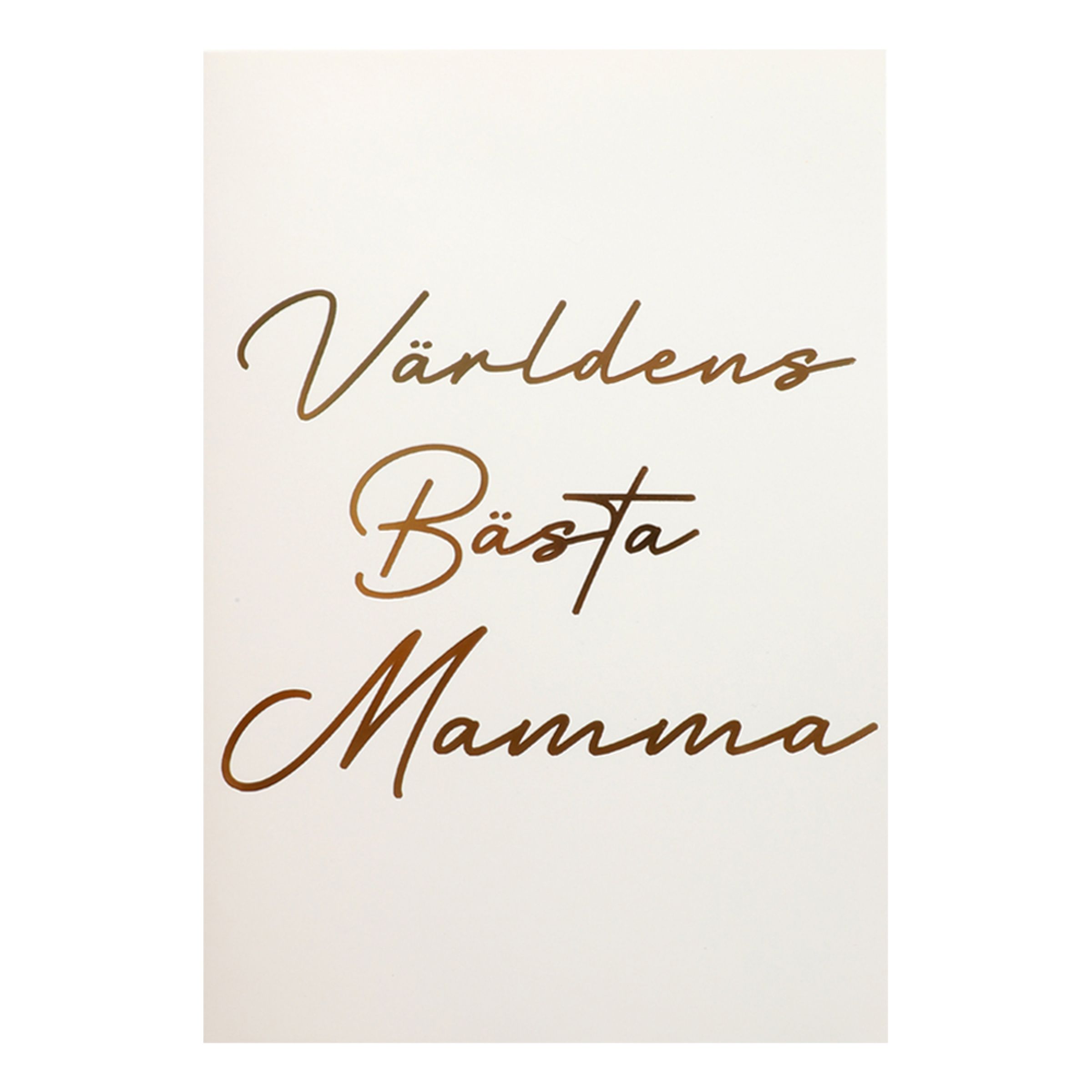 Gratulationskort Guld V.B Mamma med Kuvert | Hem - Festartiklar - Hälsningskort - Gratulationskort | Pryloteket