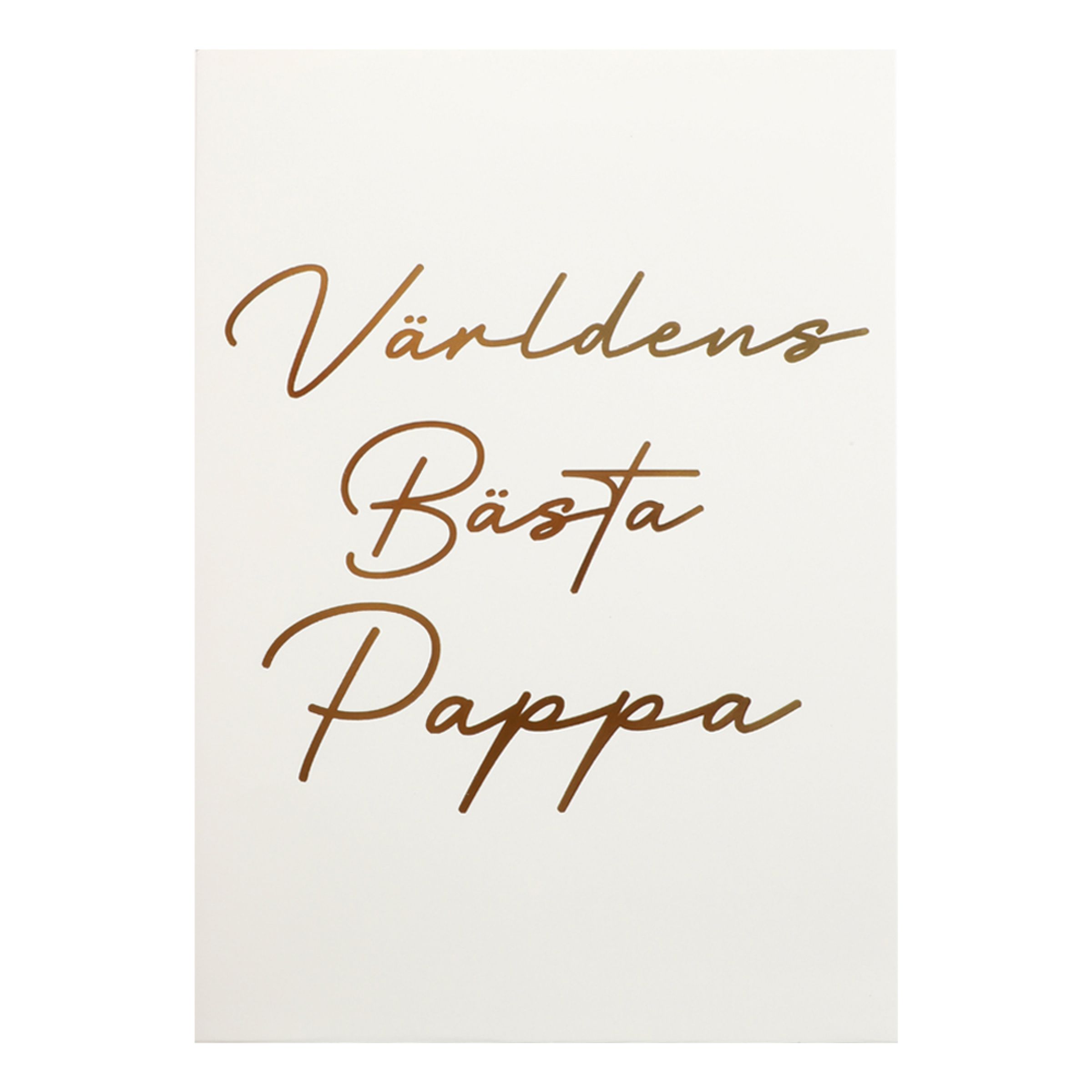 Gratulationskort Guld V.B Pappa med Kuvert | Hem - Festartiklar - Hälsningskort - Gratulationskort | Pryloteket