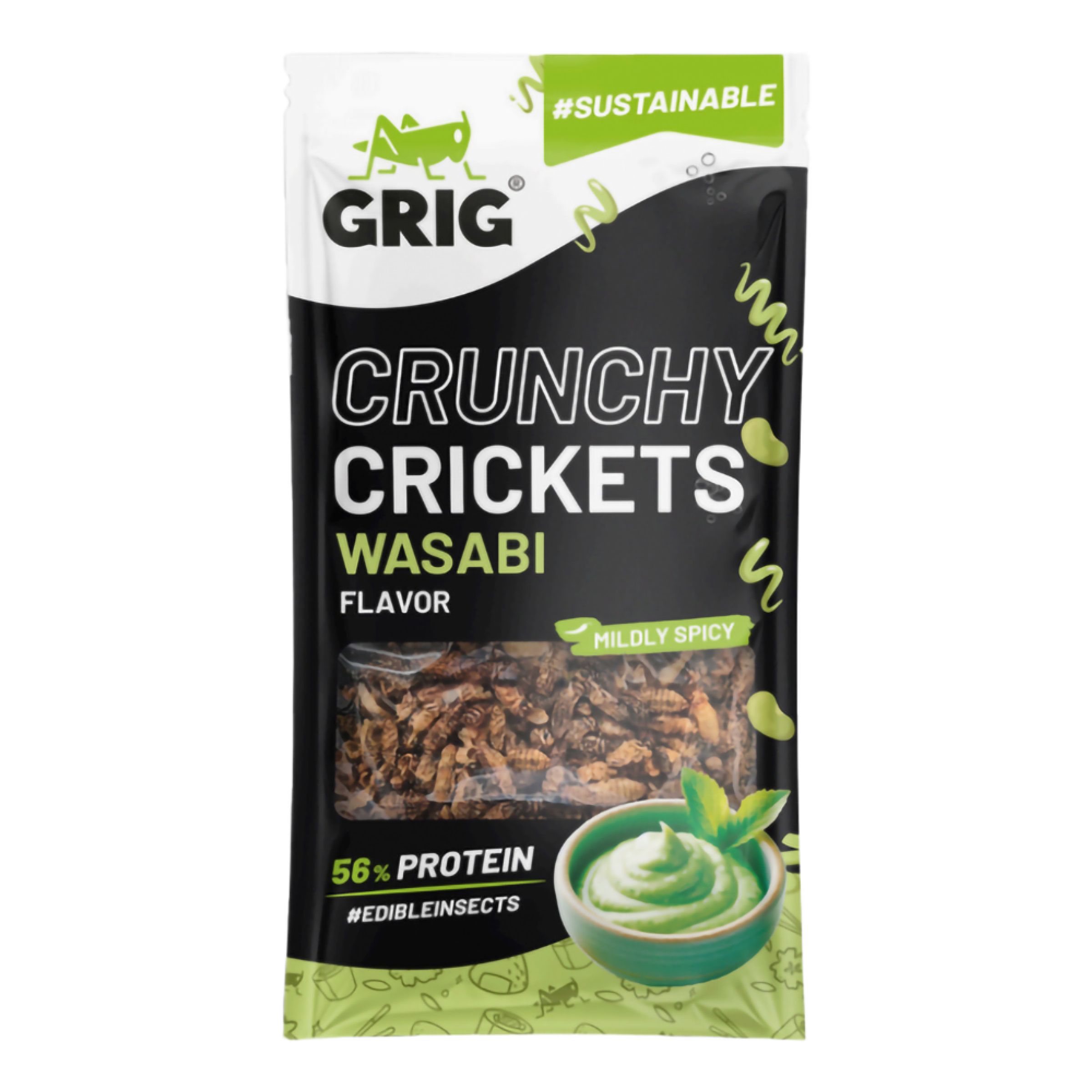Grig Crunchy Crickets Wasabi - 13 g