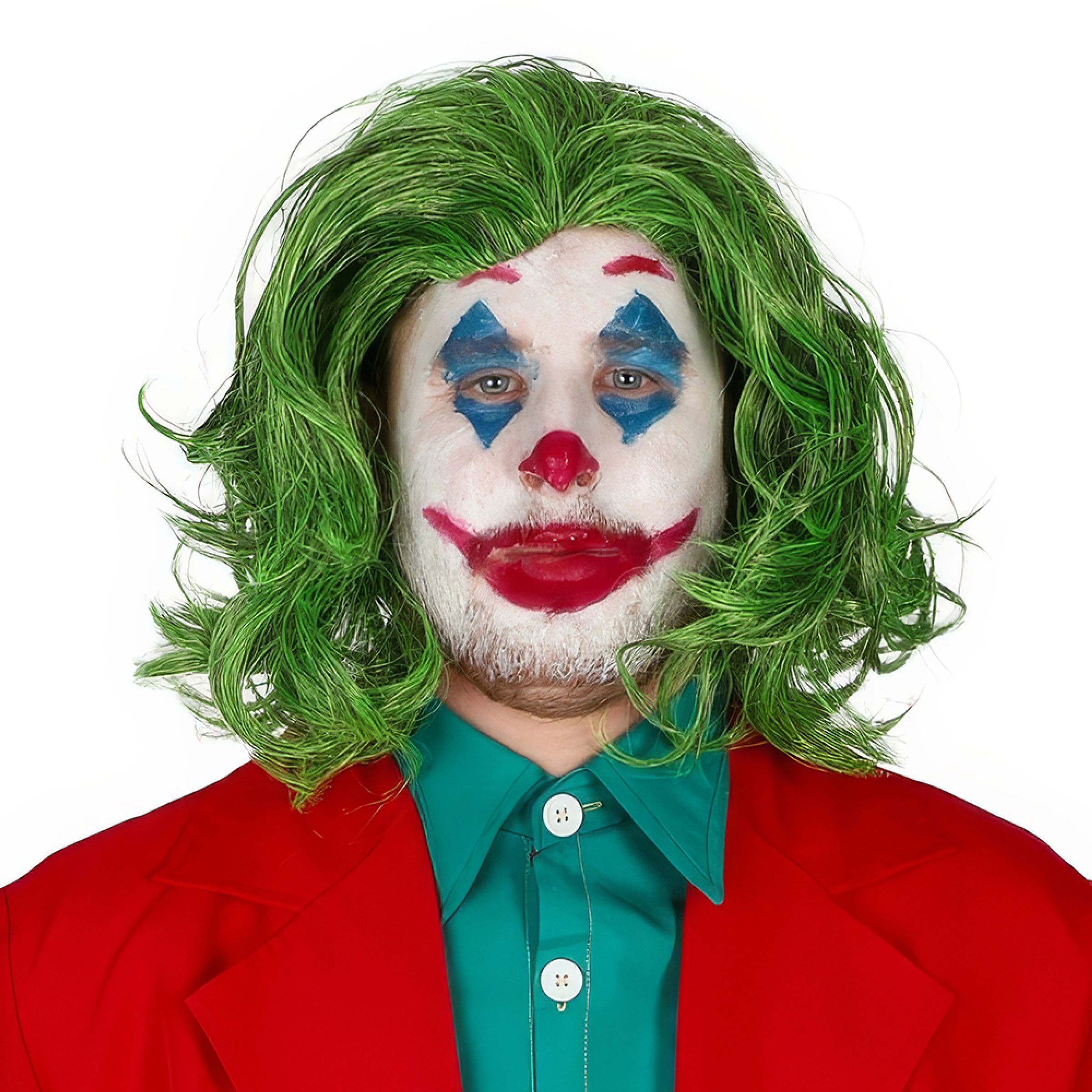 Grön Clownperuk - One size