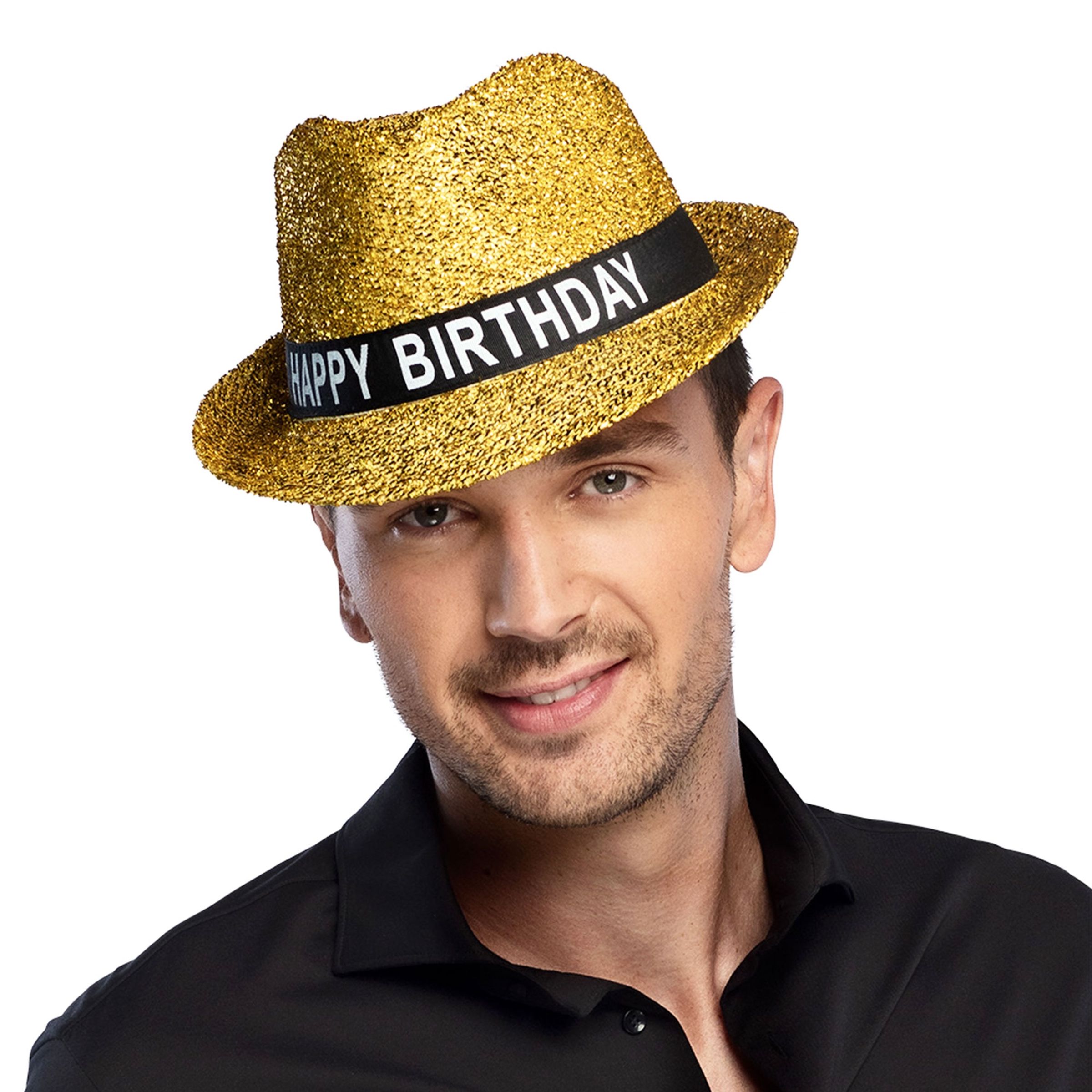 Guldhatt Happy Birthday - One size | Hem - Teman - Presenter - Födelsedagspresenter | Pryloteket