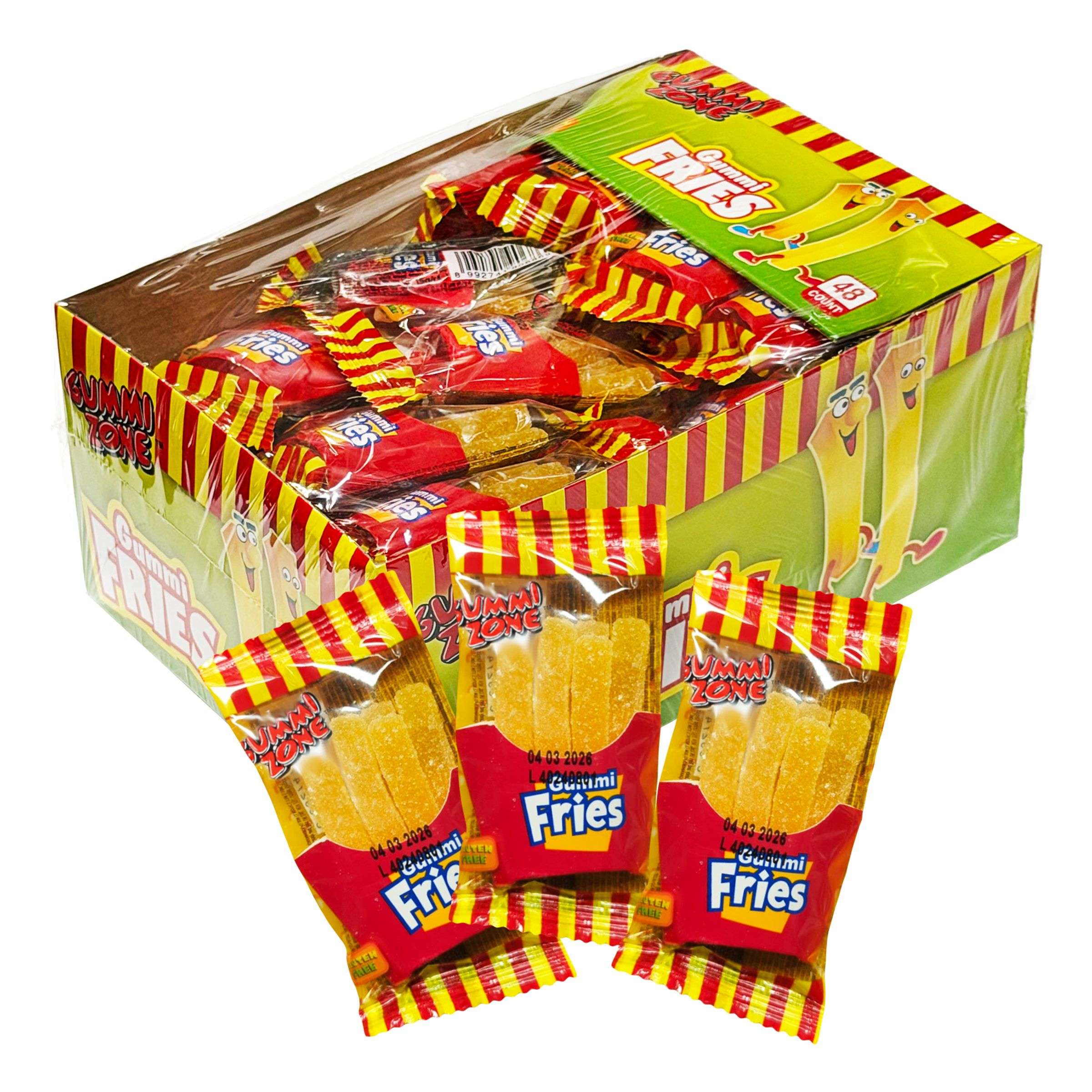 Gummi Zone Gummi Fries Storpack - 48 x 15 g | Hem - Godis & Läsk - Godis - Gelégodis | Maskeradspecialisten