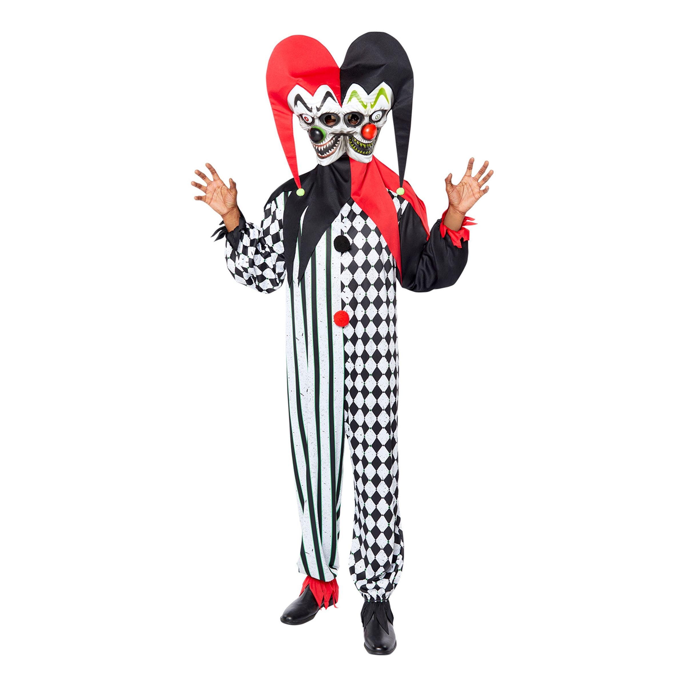 Uhyggeligt Two-Face Gyckler Kostume - Medium