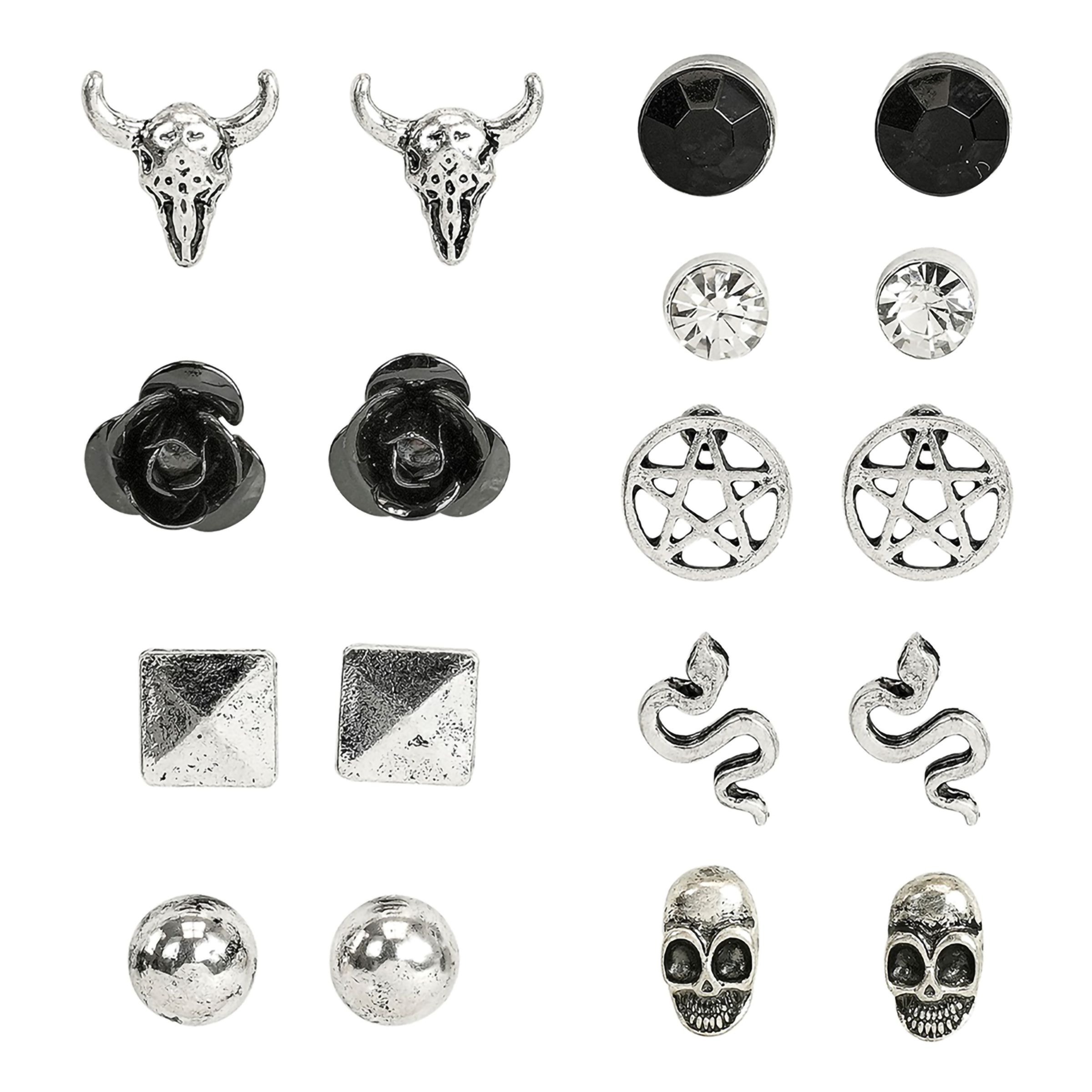 Halloween Örhängen Små Set - 9-pack | Hem - Maskerad - Tillbehör - Maskeradaccessoarer | Maskeradspecialisten