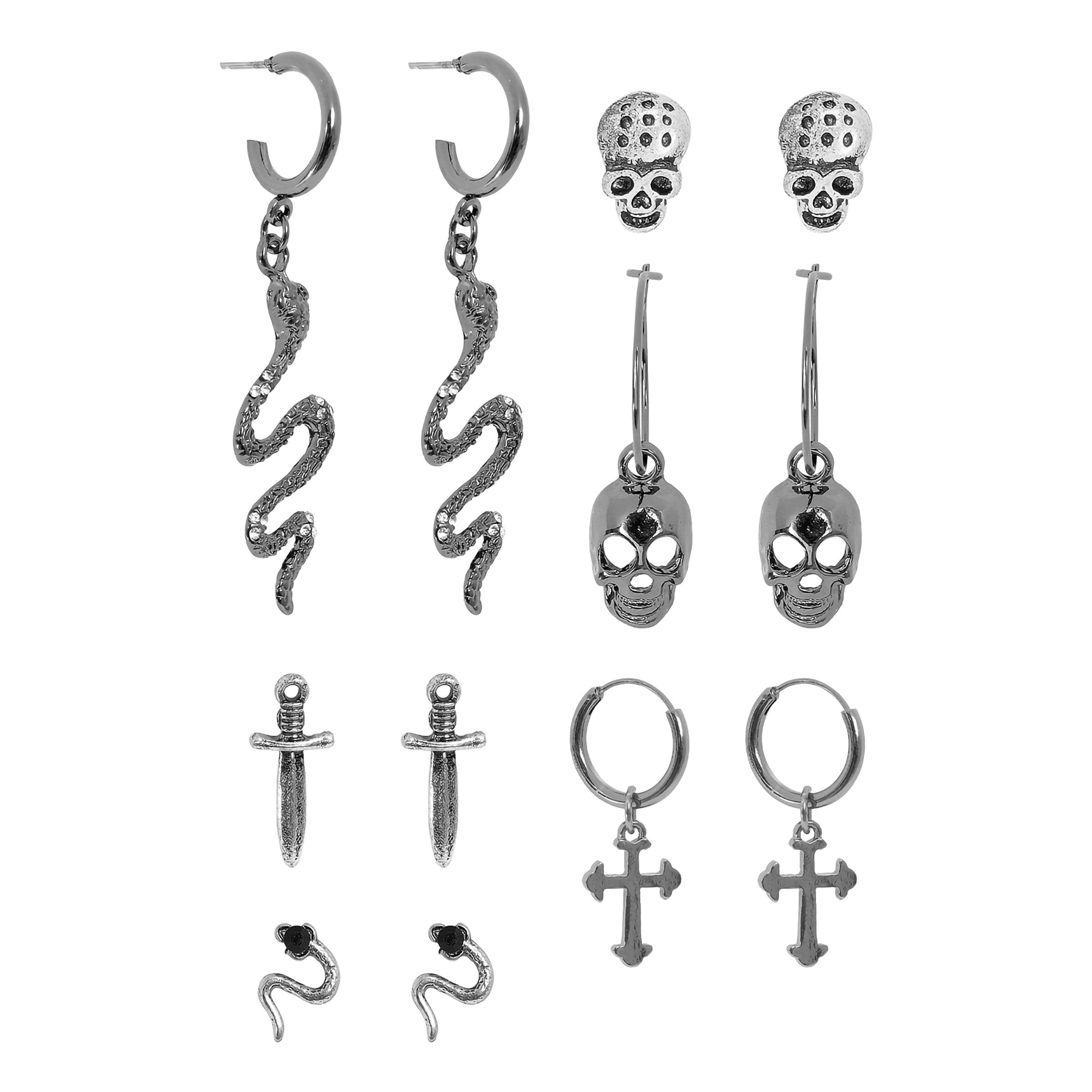 Halloween Örhängen Stora Set - 6-pack | Hem - Maskerad - Tillbehör - Maskeradsmycken | Pryloteket