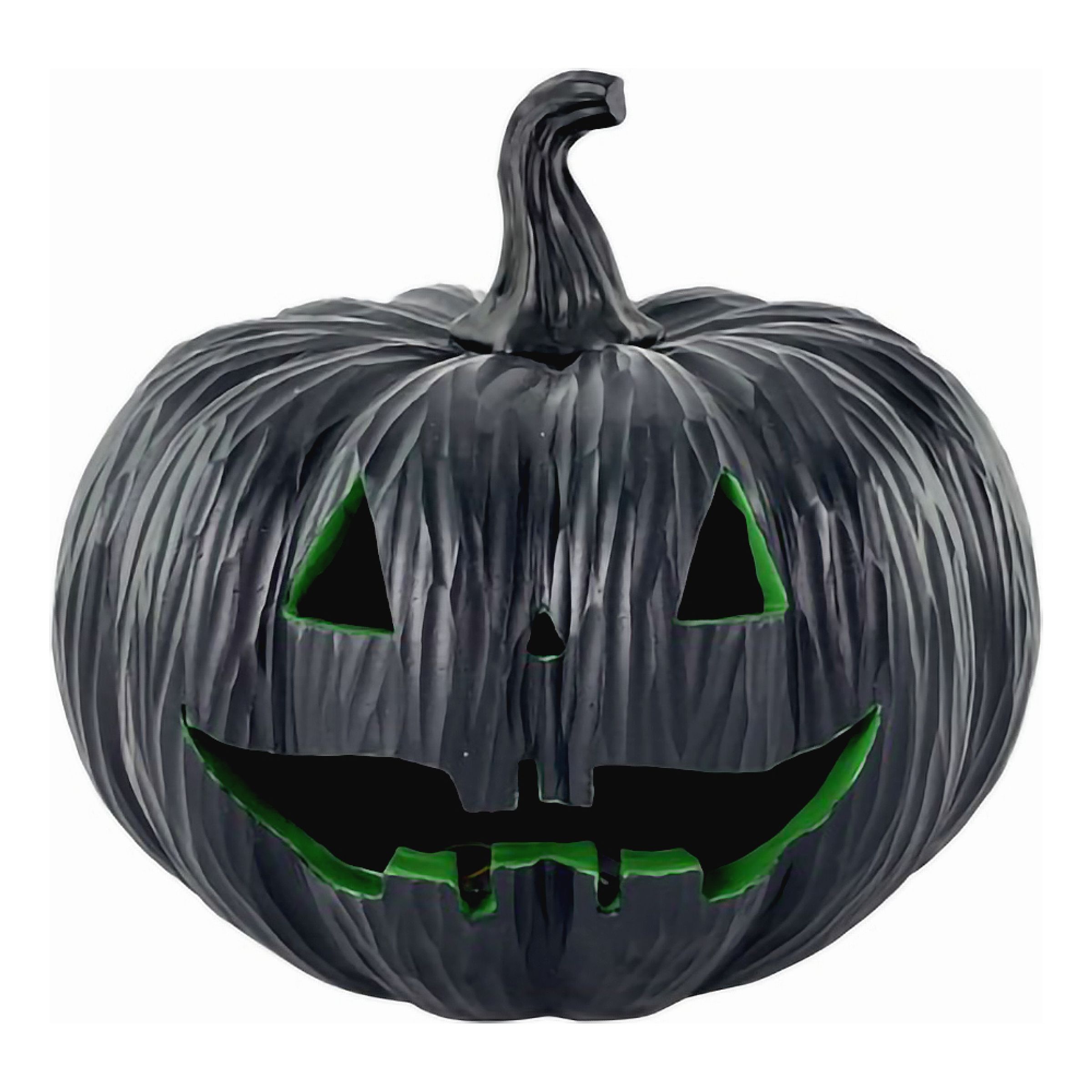 Halloween Græskar med Lys Sort/Grøn