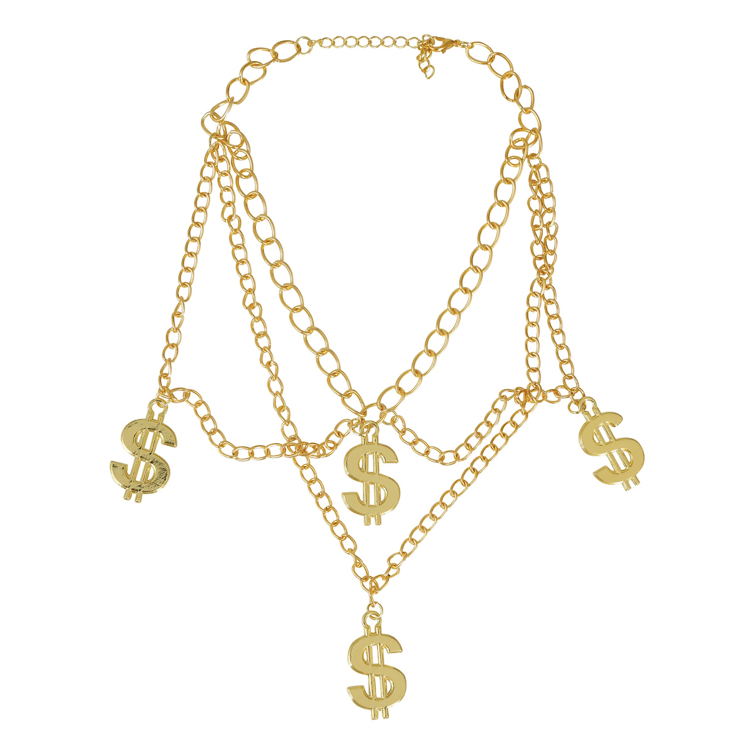 Halsband Dollartecken | Hem - Maskerad - Tillbehör - Maskeradaccessoarer | Maskeradspecialisten