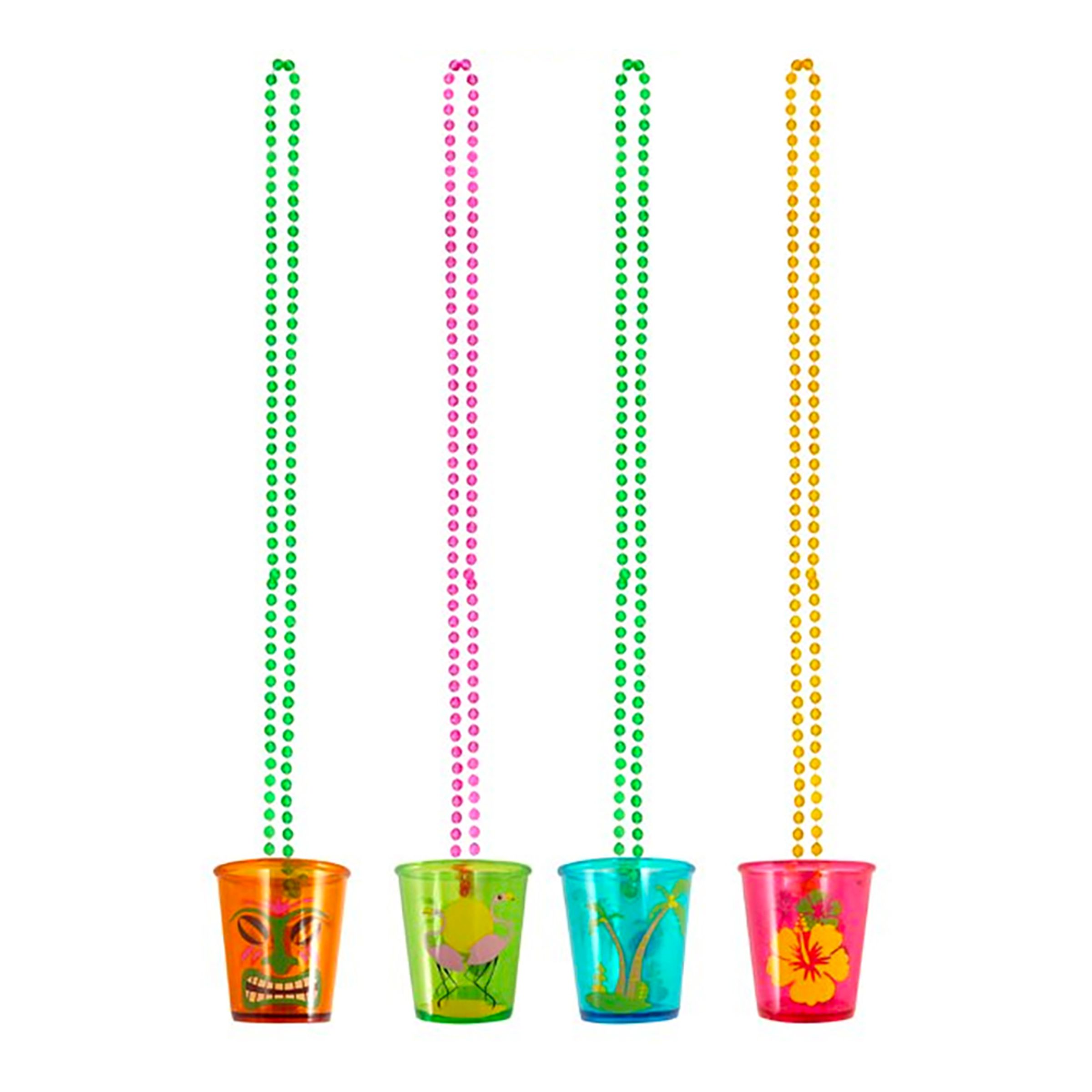 Halskæde Hawaii med Shotglas