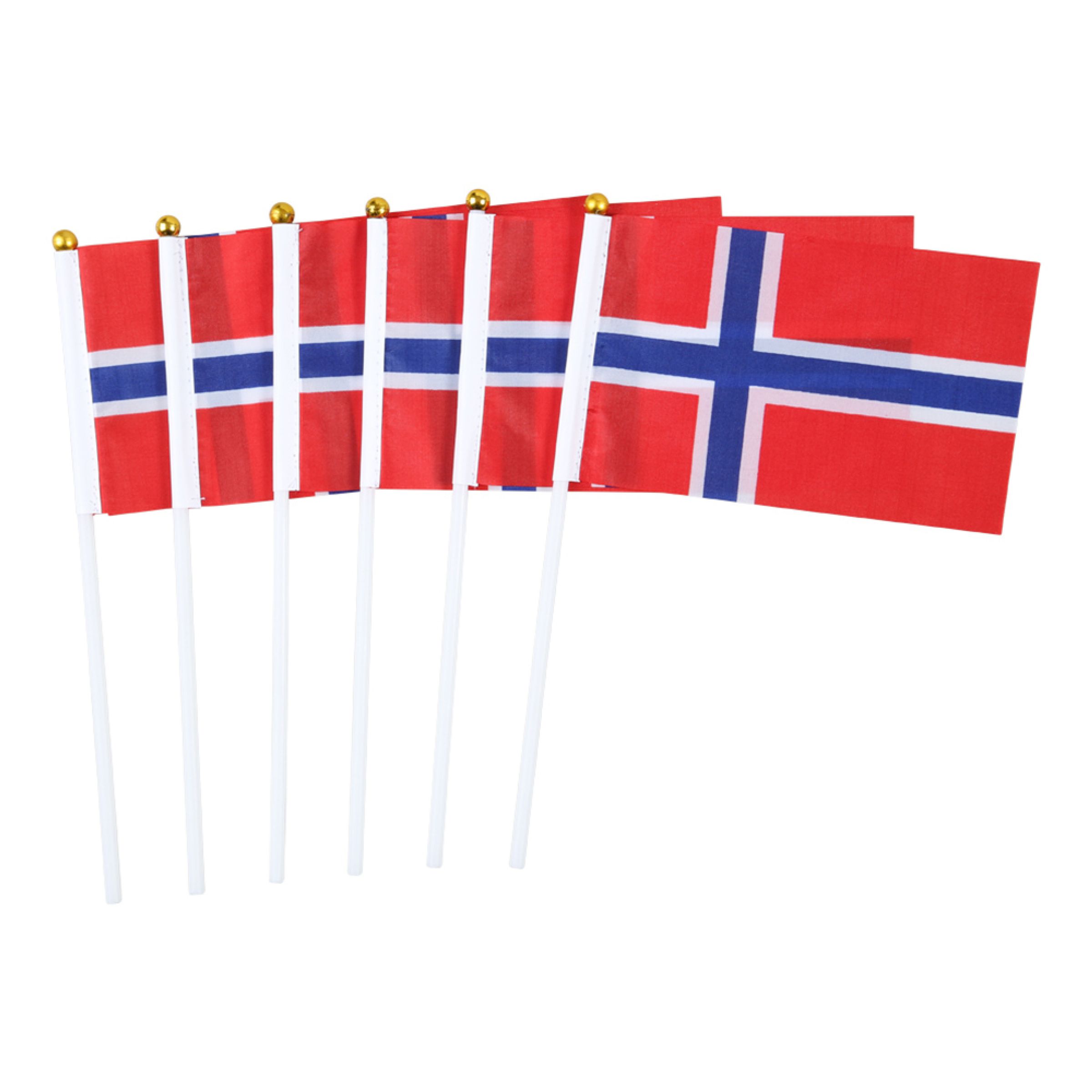 Håndflag Norske Flag - 6-pak