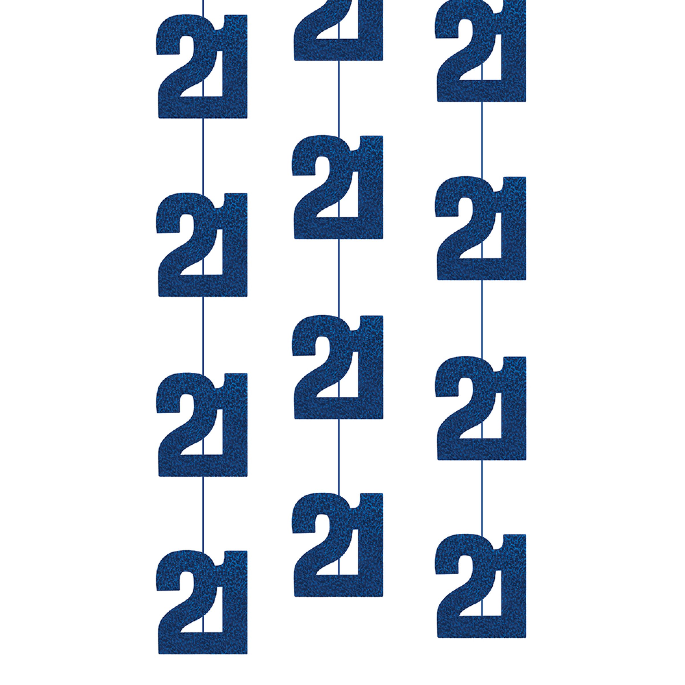 Hængende Dekorationer 21 Blå - 6-pak