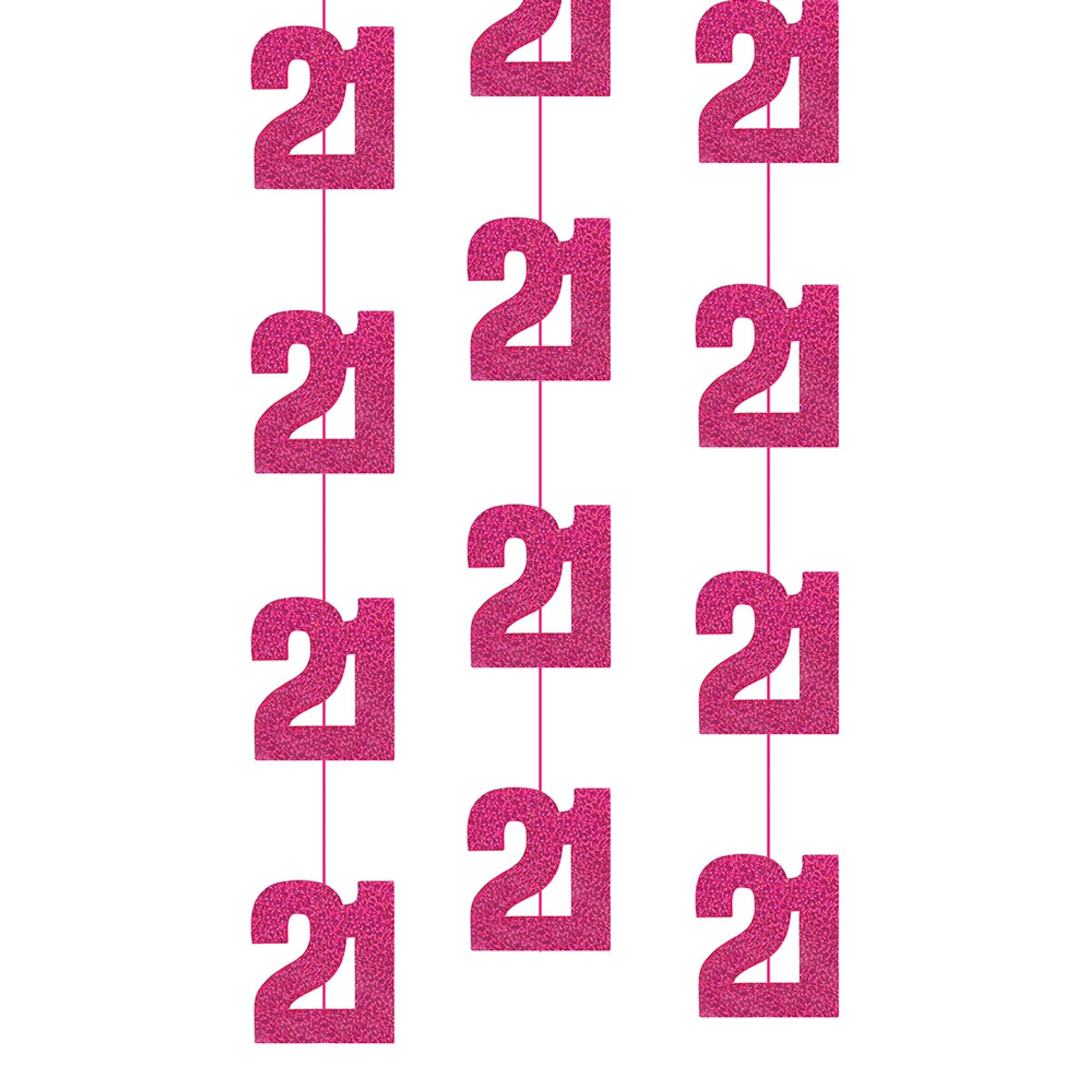 Hængende Dekorationer 21 Lyserød - 6-pak