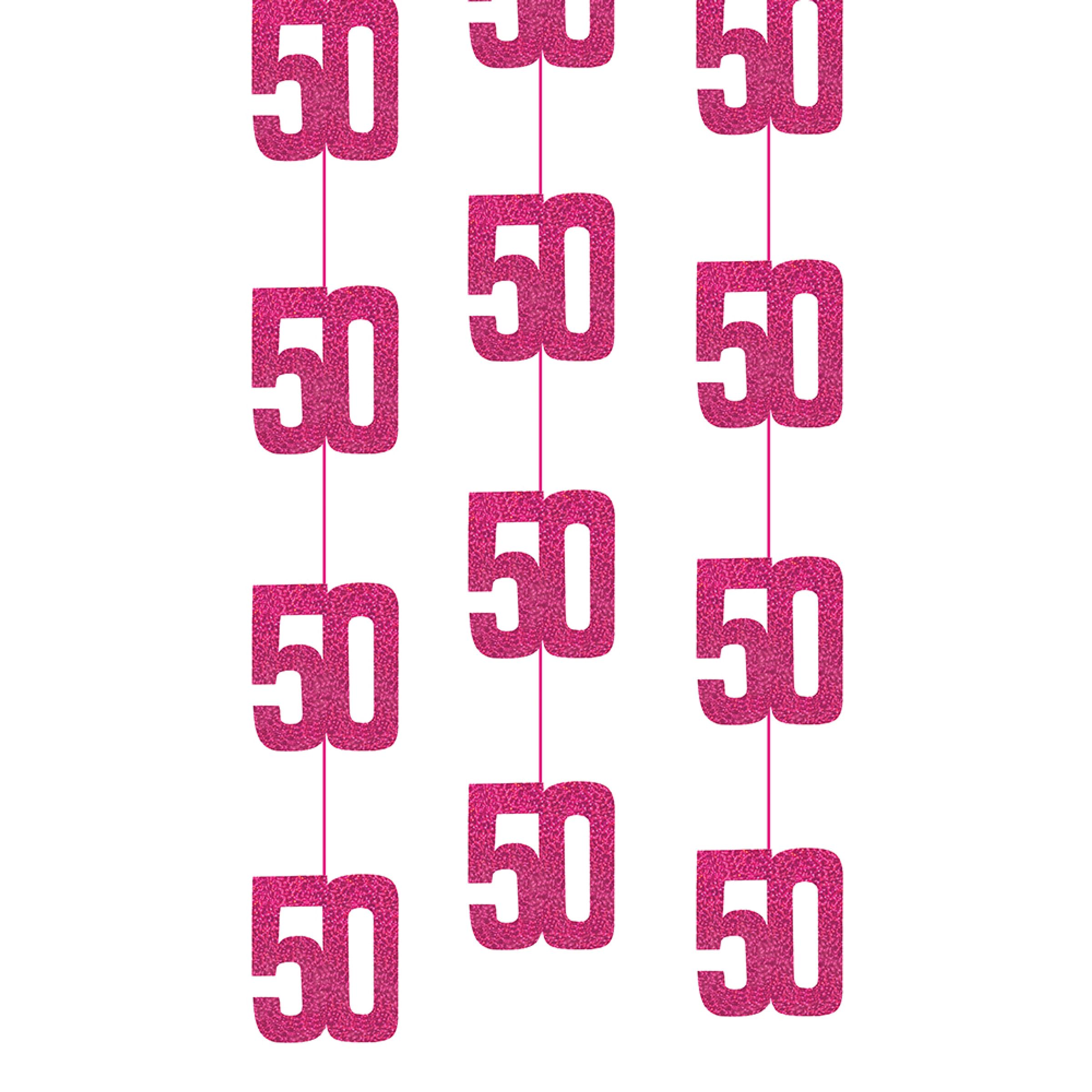 Hængende Dekorationer 50 Lyserød - 6-pak