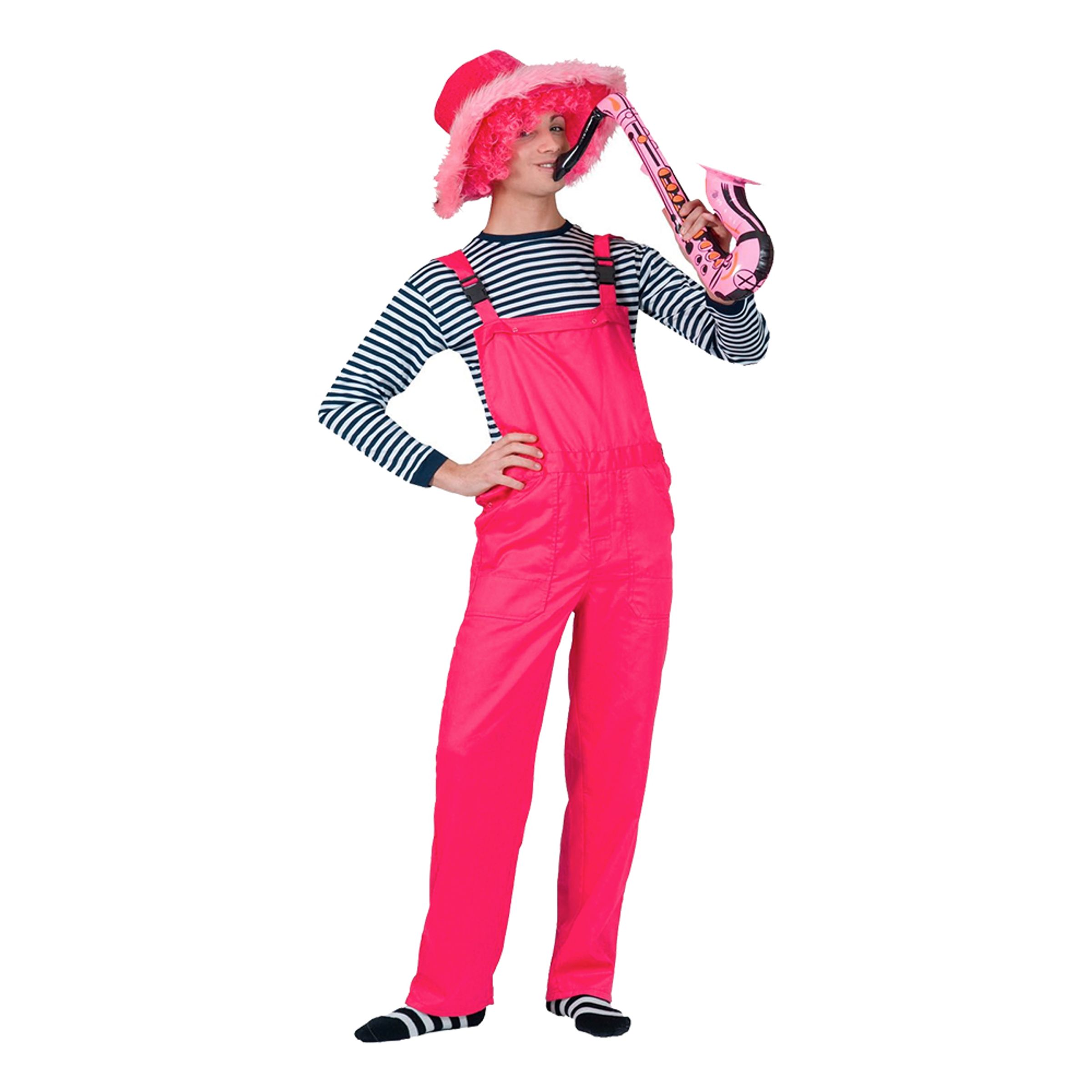 Neonrosa Hängselbyxor - Medium | Hem - Maskerad - Maskeraddräkter - Herrdräkter | Maskeradspecialisten