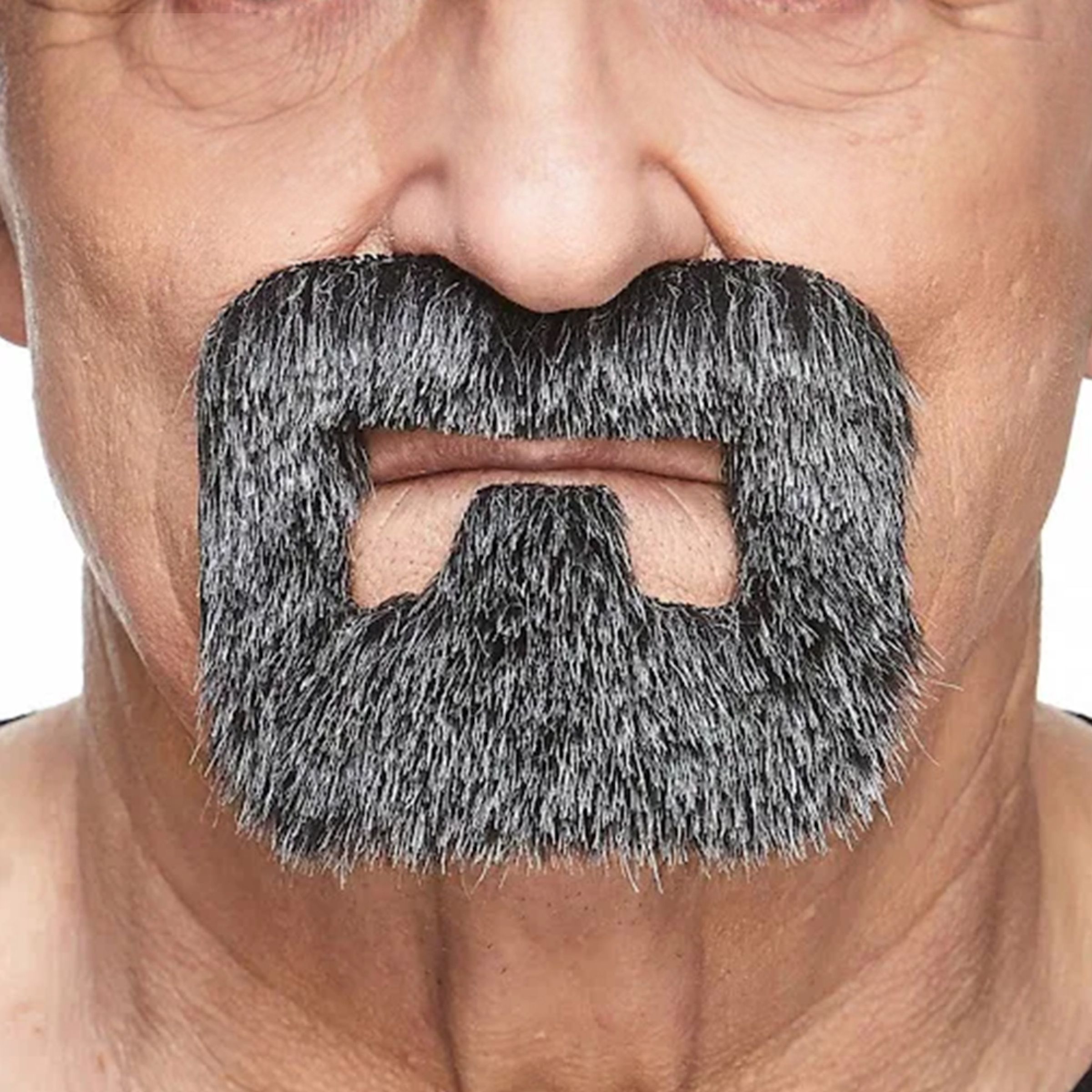 Hantverkare Mustasch Svart/Vit