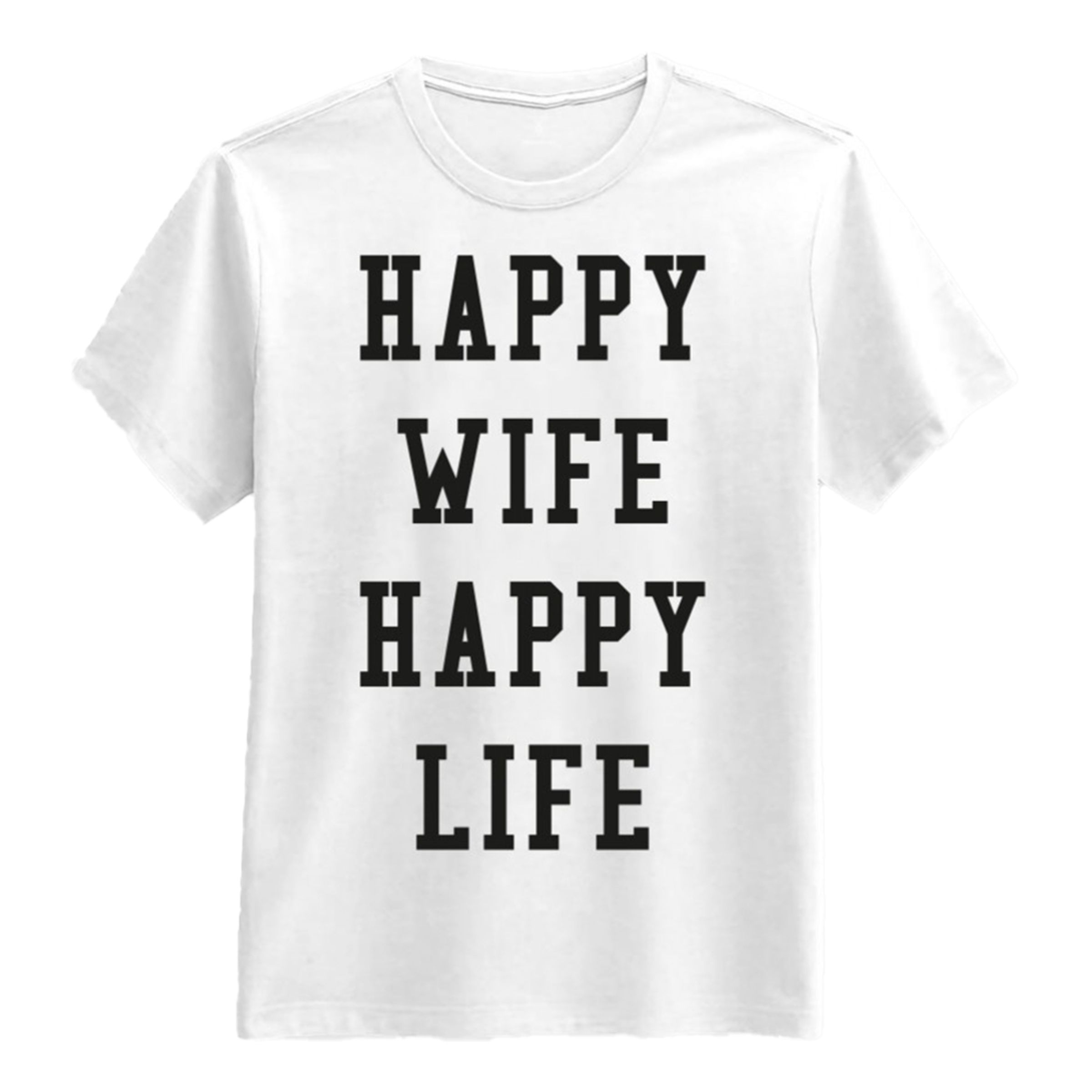 Happy Wife Happy Life T-shirt - XX-Large | Hem - Roliga Prylar - Kläder - T-Shirts | Pryloteket