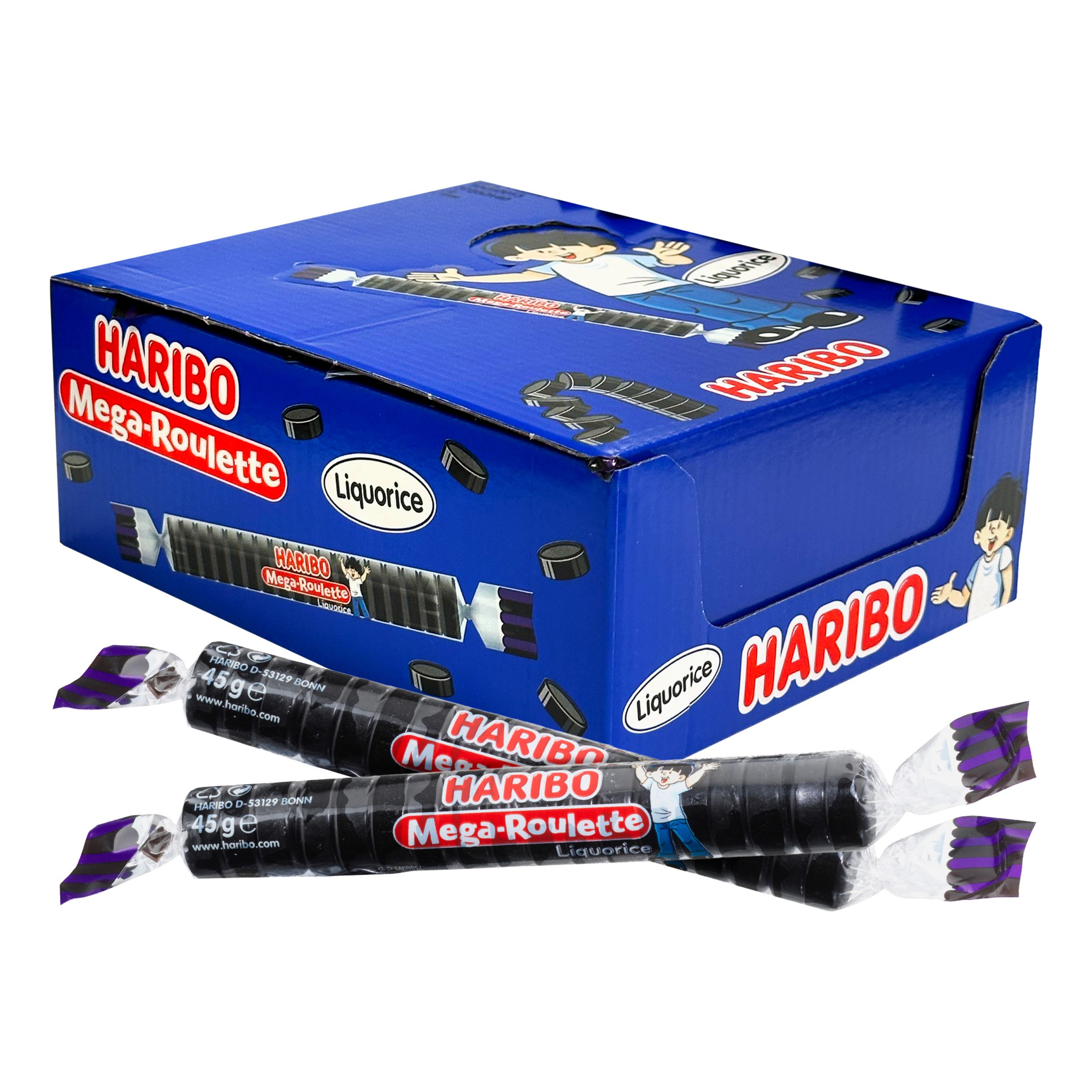 Haribo Mega Roulette Lakrits Storpack - 40 x 45 g | Hem - Godis & Läsk - Godis - Lakrits | Maskeradspecialisten