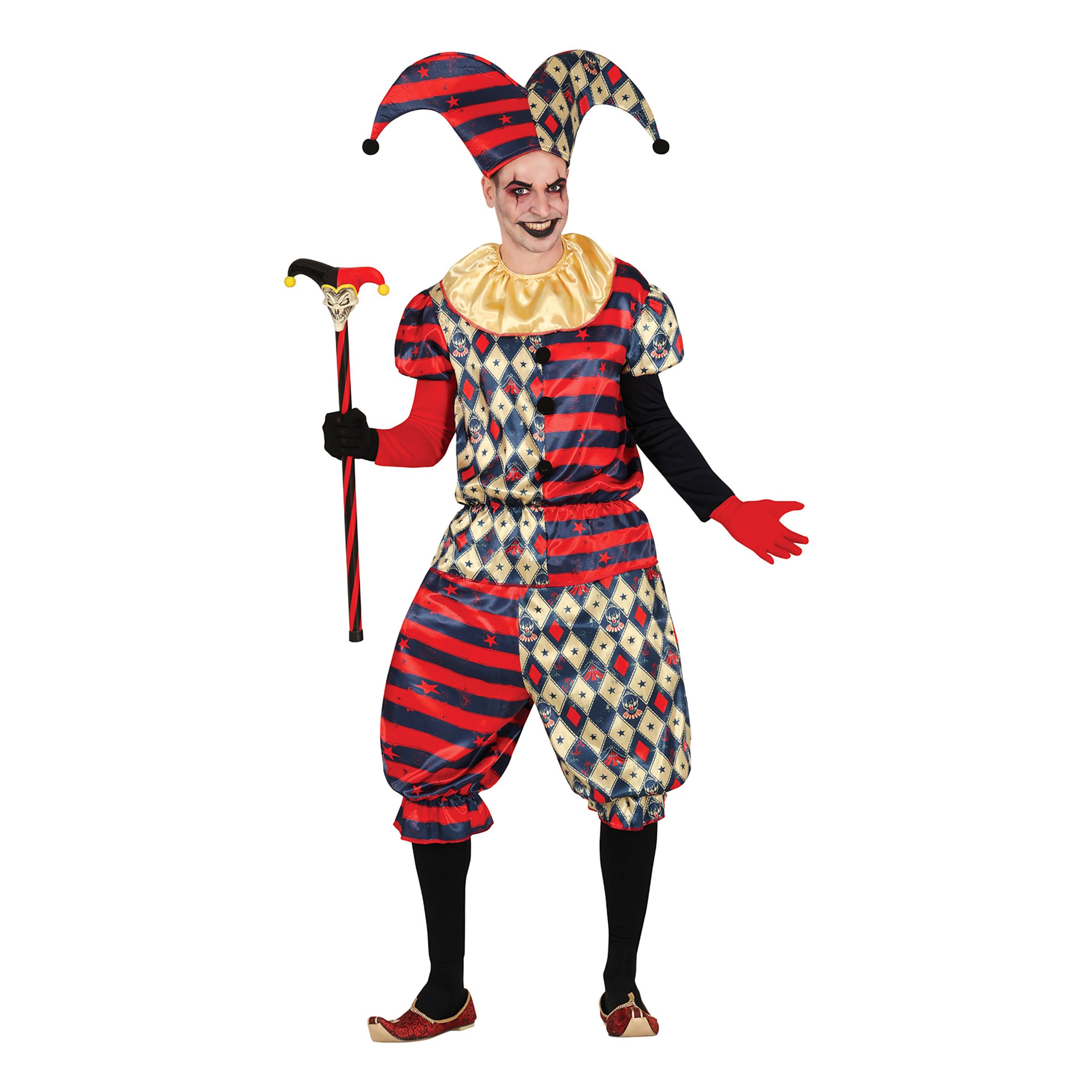 Harlequin Gycklare Maskeraddräkt - Small