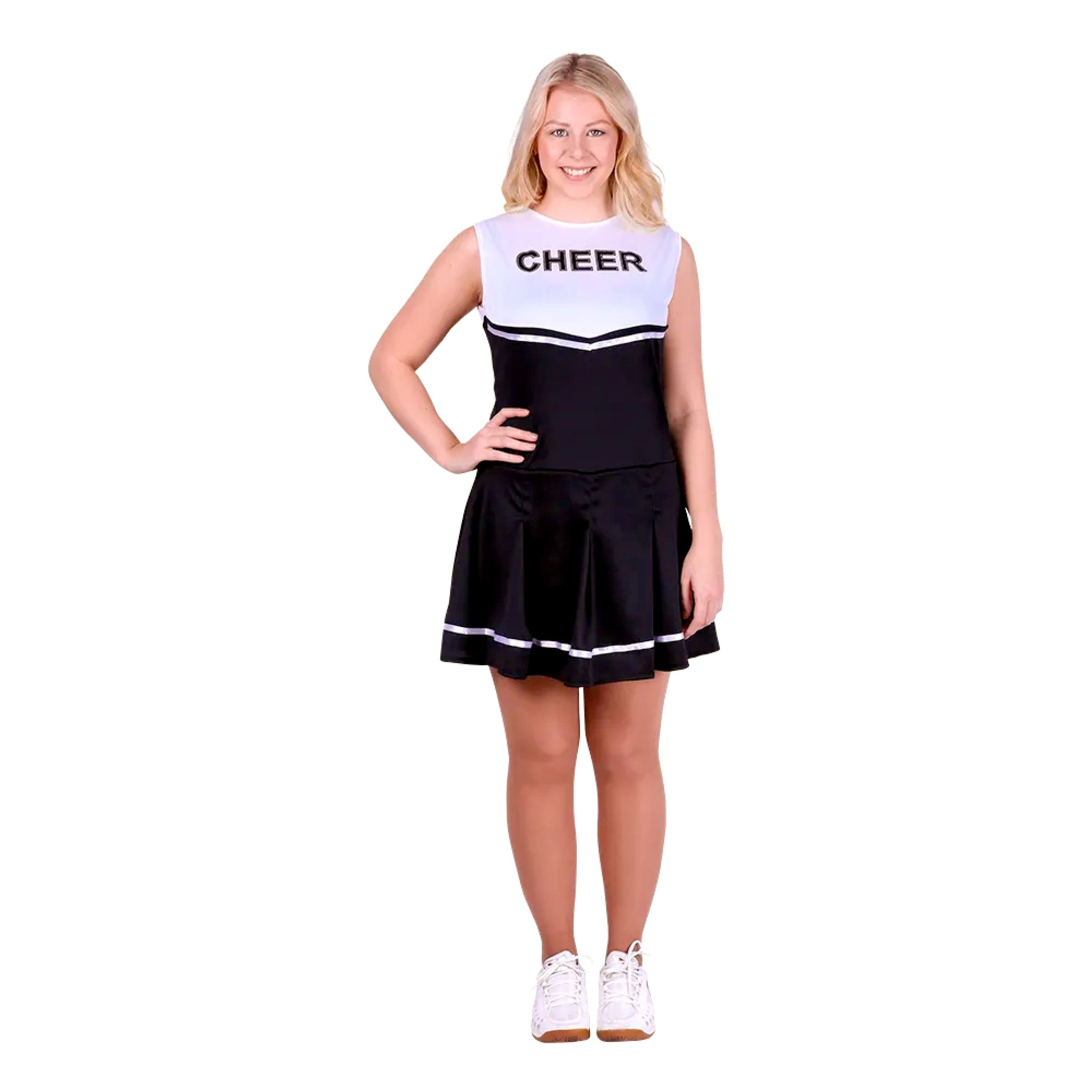 Cheerleaderkostume Sort/Hvidt - X-Small