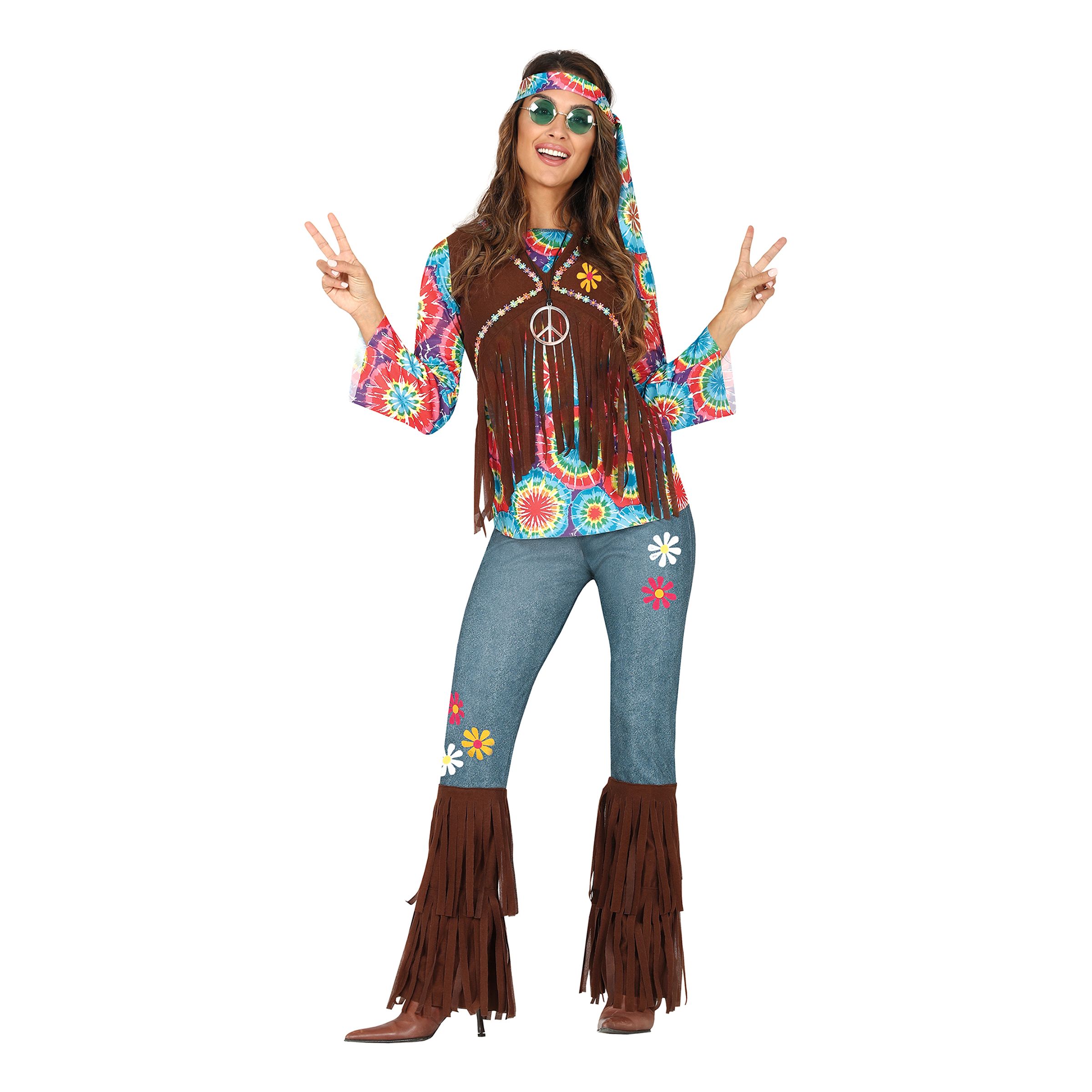 Hippie Dam Maskeraddräkt - Small | Hem - Maskerad - Maskeraddräkter - Damdräkter | Maskeradspecialisten