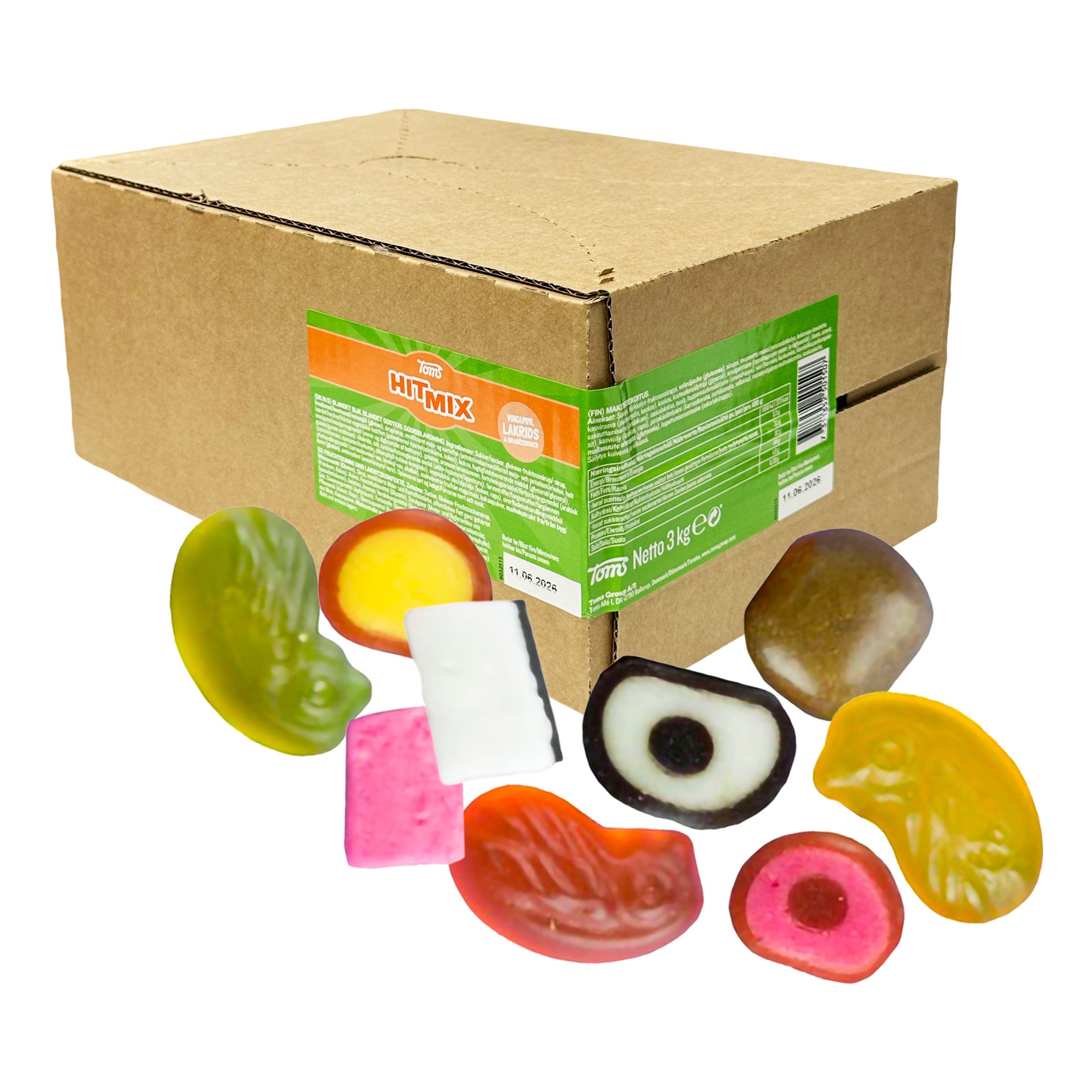 Toms Hit Mix Storpack - 3 kg | Hem - Godis & Läsk - Godis - Lakrits | Maskeradspecialisten