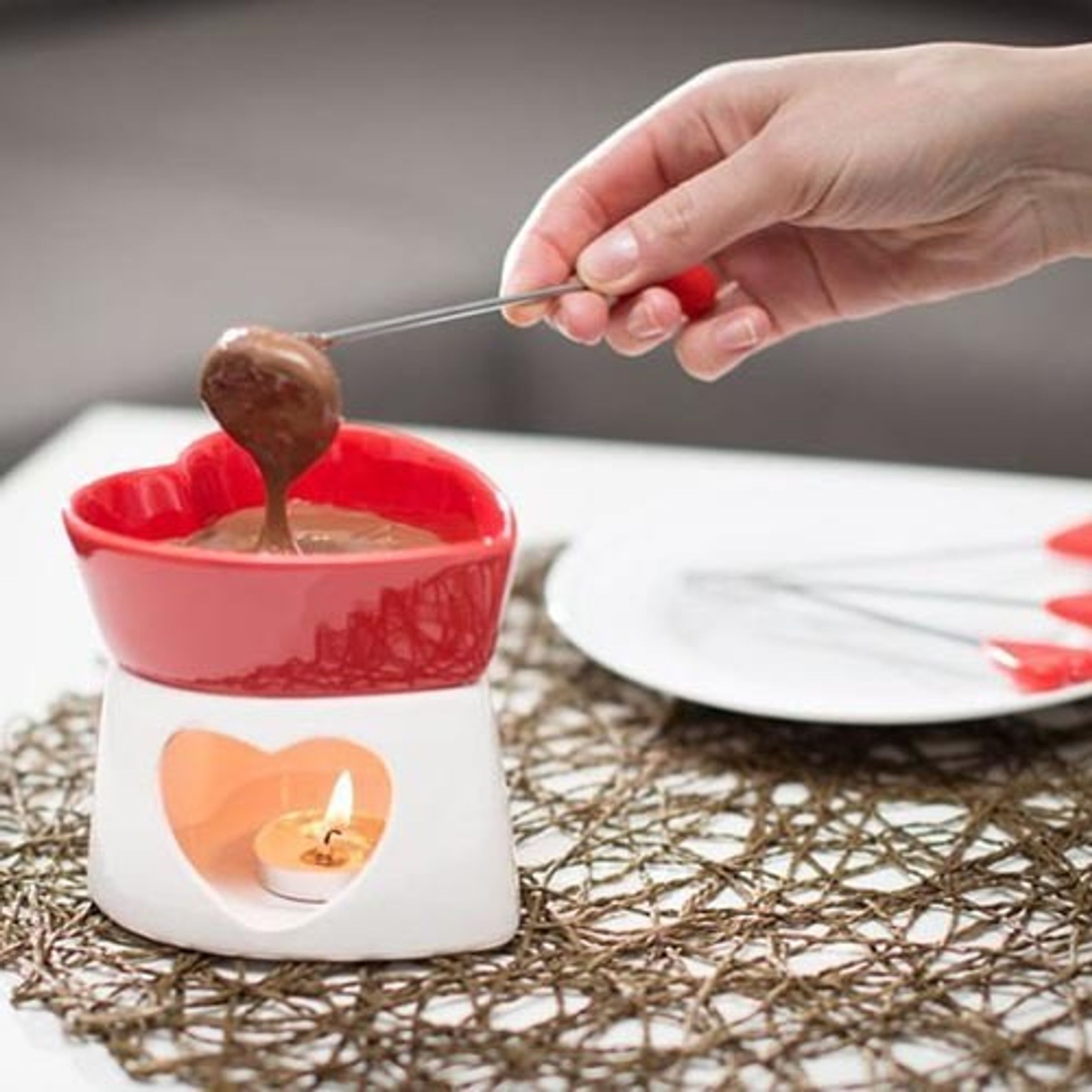 Hjärtformat Fonduekit