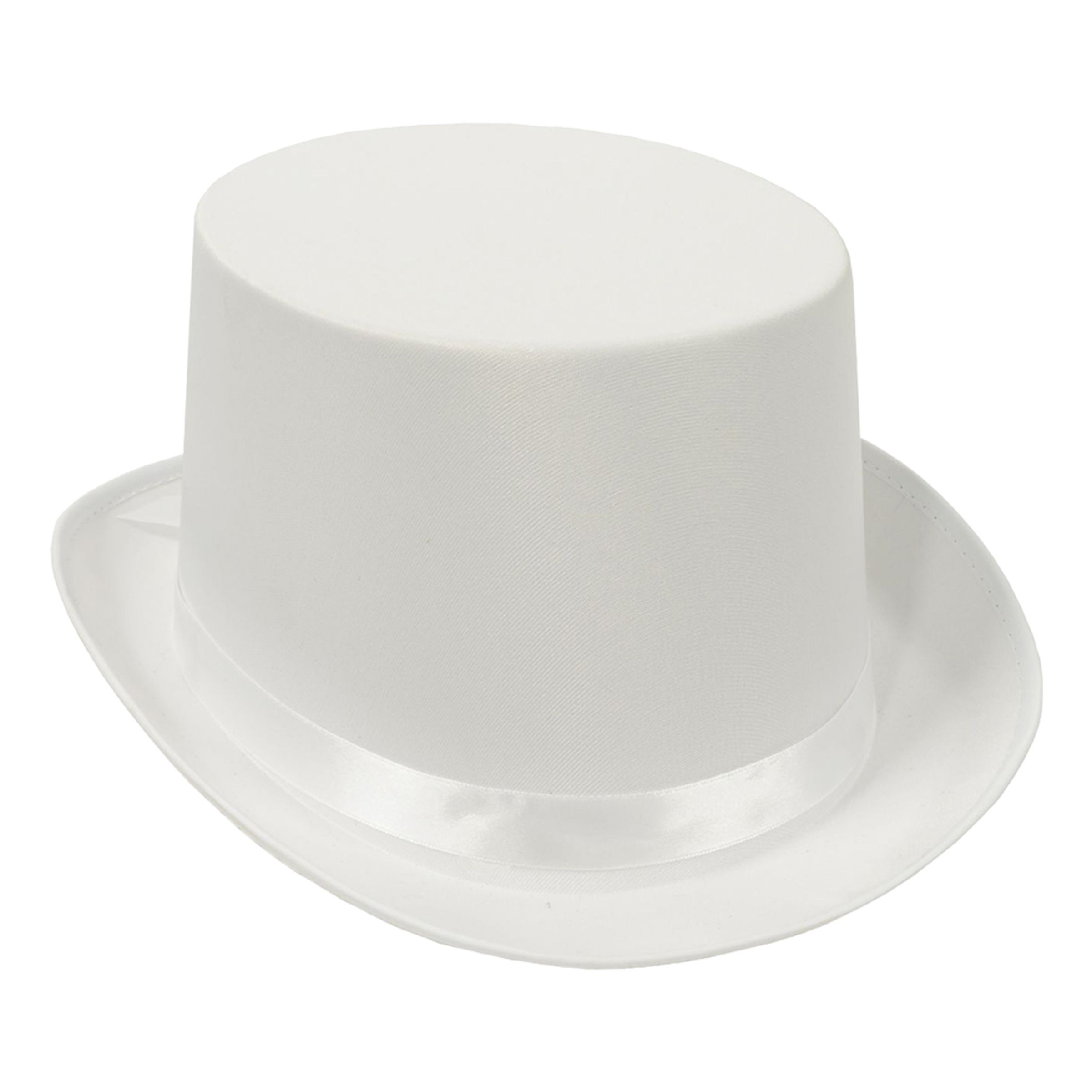 Tophat Satin - Hvid