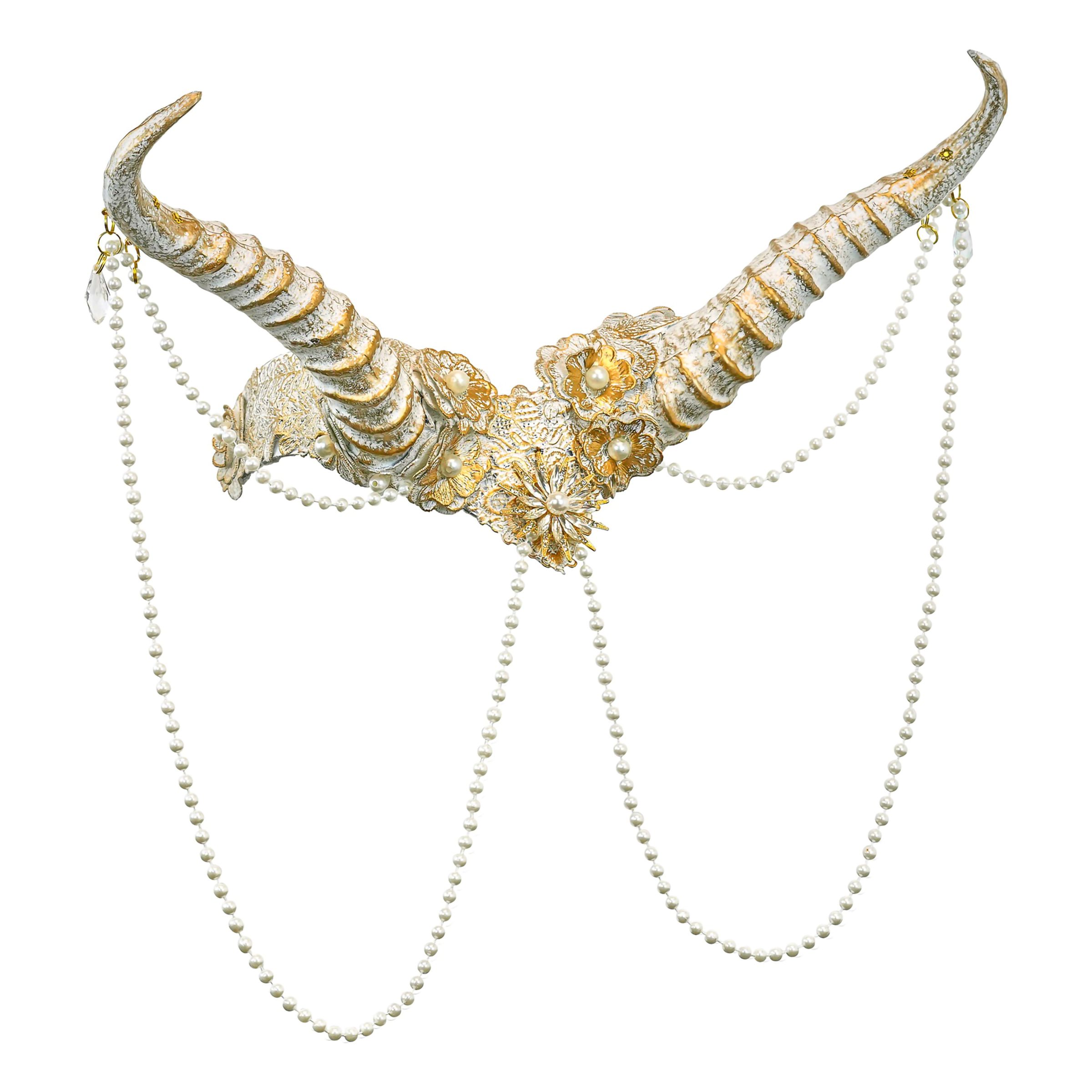 Horn med Strass Guld | Hem - Maskerad - Tillbehör - Maskeradaccessoarer | Maskeradspecialisten