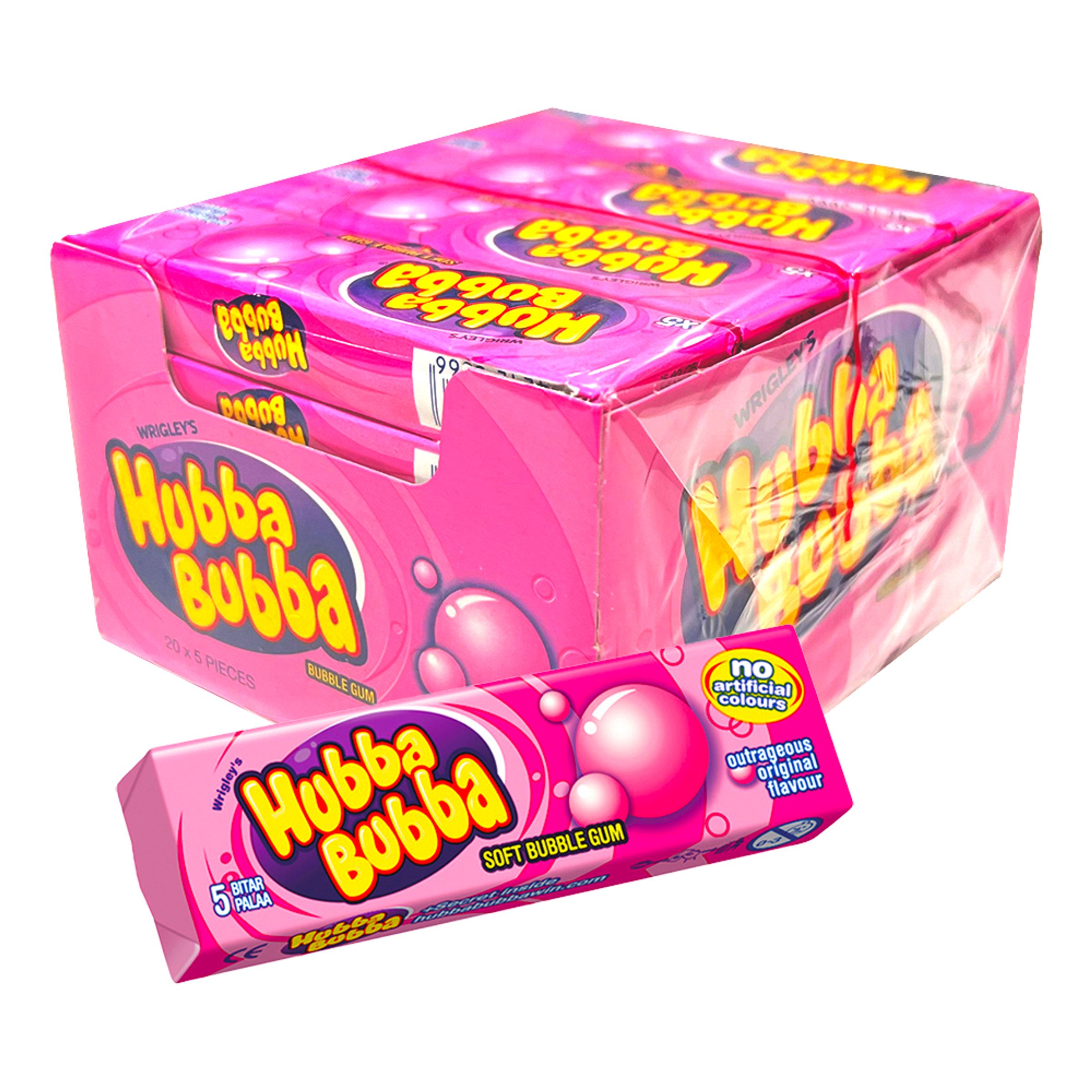 Hubba Bubba Original Storpack - 20 x 35 g | Hem - Godis & Läsk - Godis - Tuggummi och Pastiller | Maskeradspecialisten