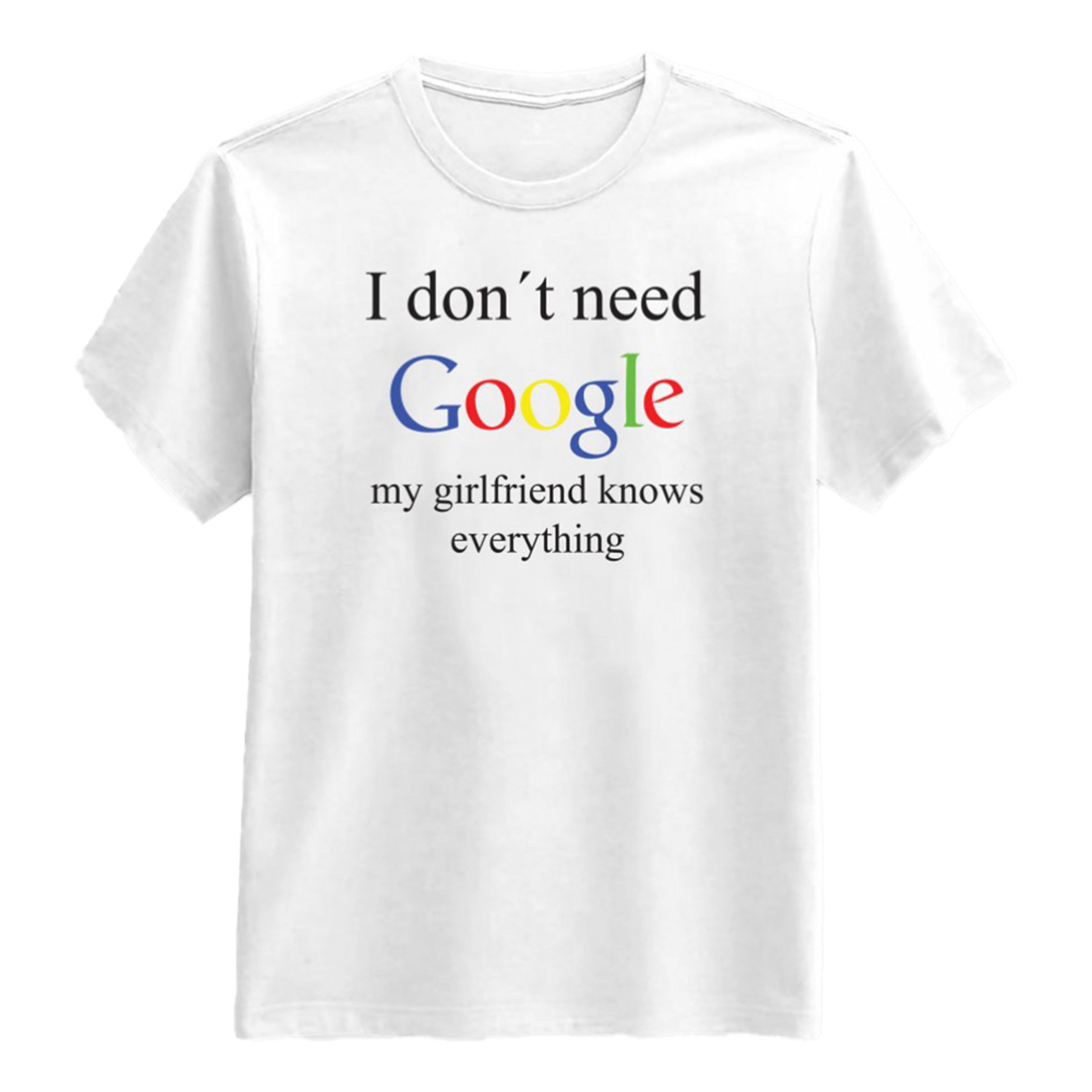 Girlfriend Google T-shirt - Small | Hem - Roliga Prylar - Kläder - T-Shirts | Pryloteket