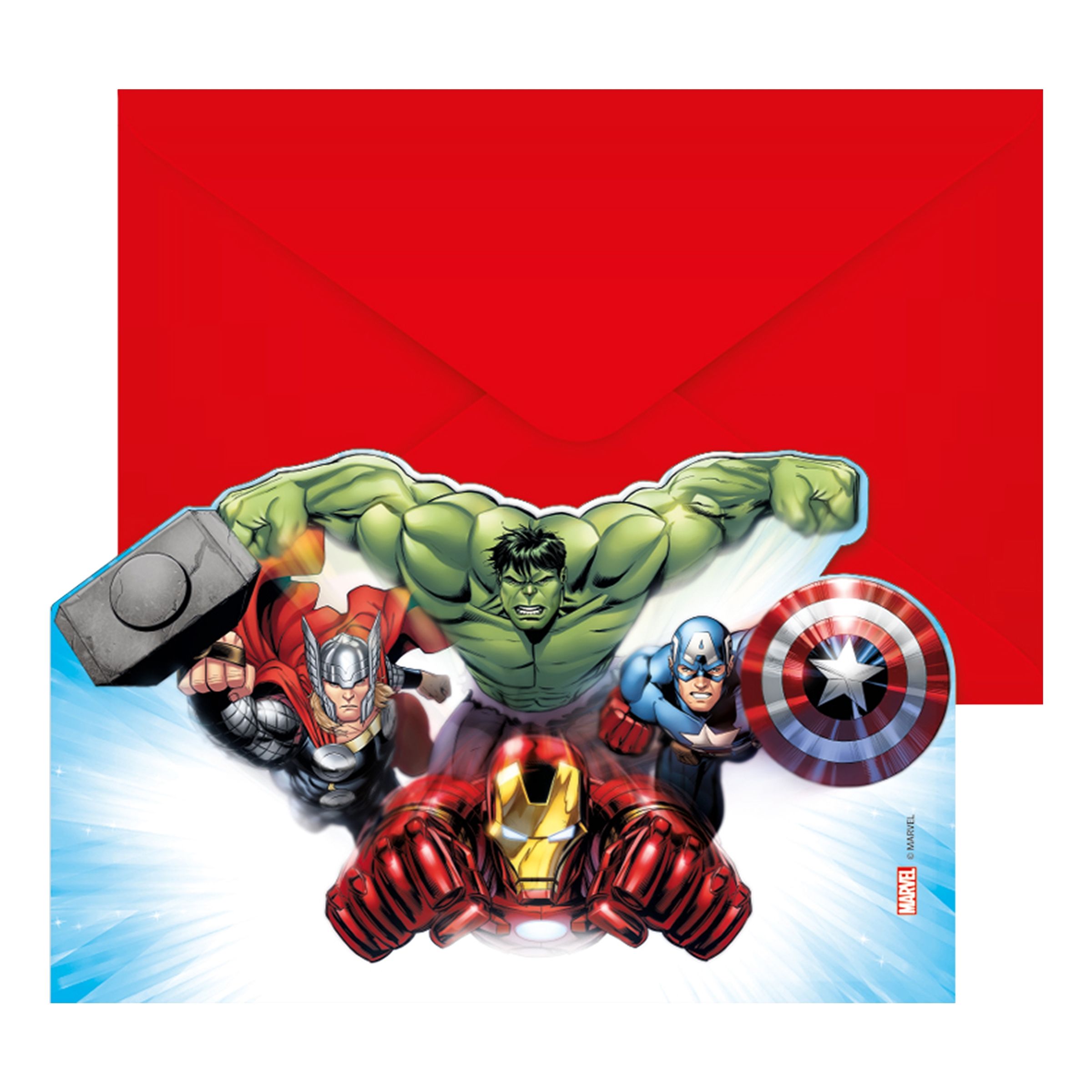 Inbjudningskort Avengers Infinity Stones - 6-pack | Hem - Festartiklar - Hälsningskort - Inbjudningskort | Maskeradspecialisten