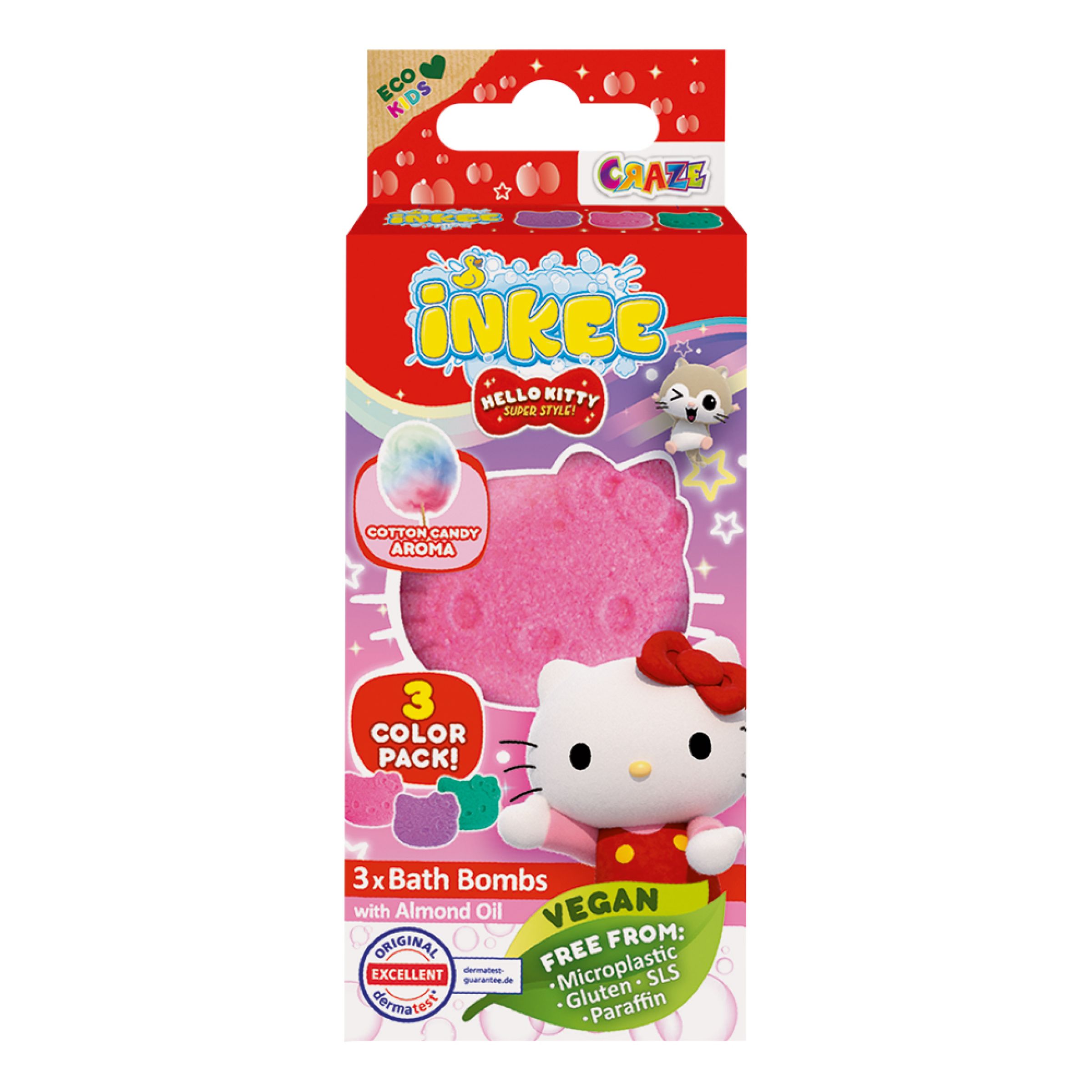 Inkee Badebomber Hello Kitty - 3-pak