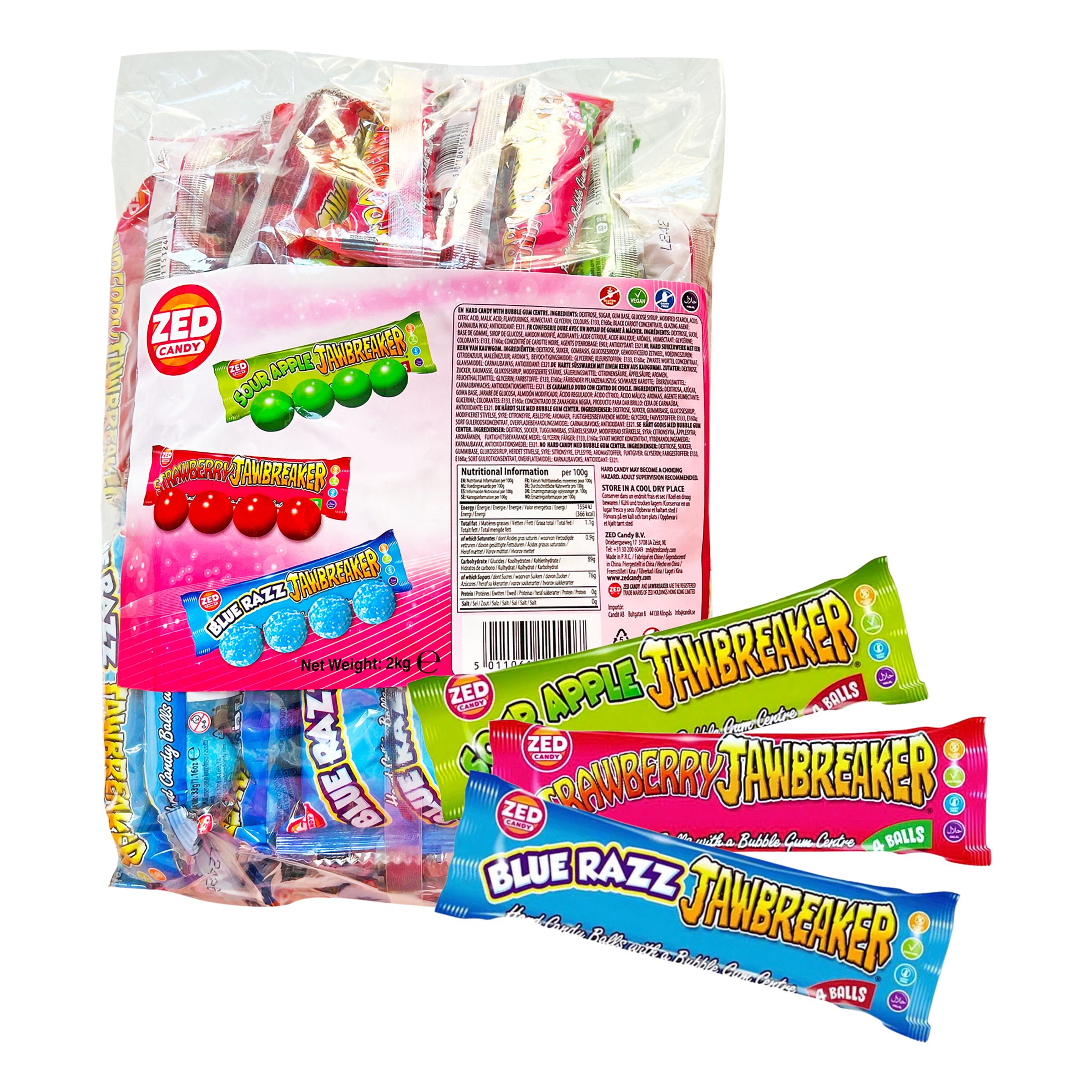 Jawbreaker Mix Storpack - 2 kg | Hem - Godis & Läsk - Godis - Tuggummi och Pastiller | Maskeradspecialisten