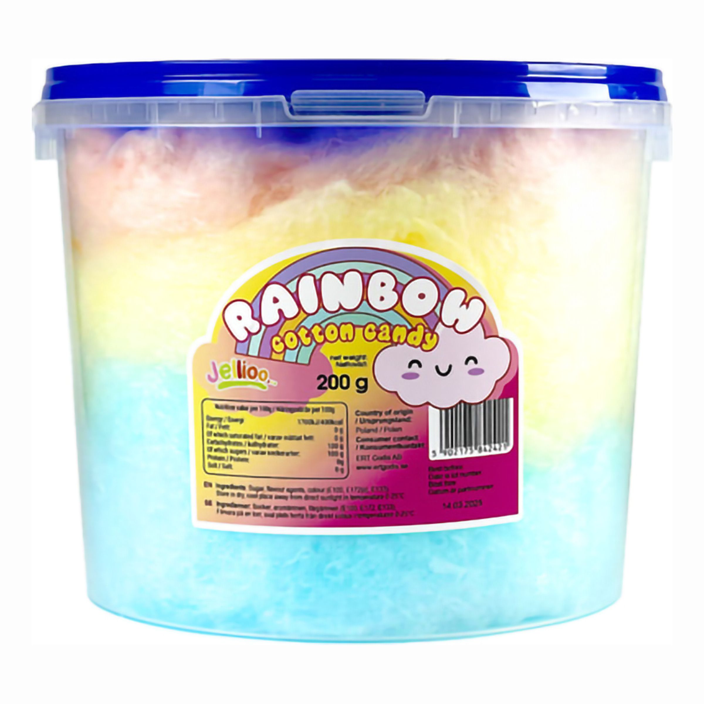 Jellioo Cotton Candy Rainbow - 200 g | Hem - Bartillbehör - Drinktillbehör - Cocktaildekorationer | Pryloteket