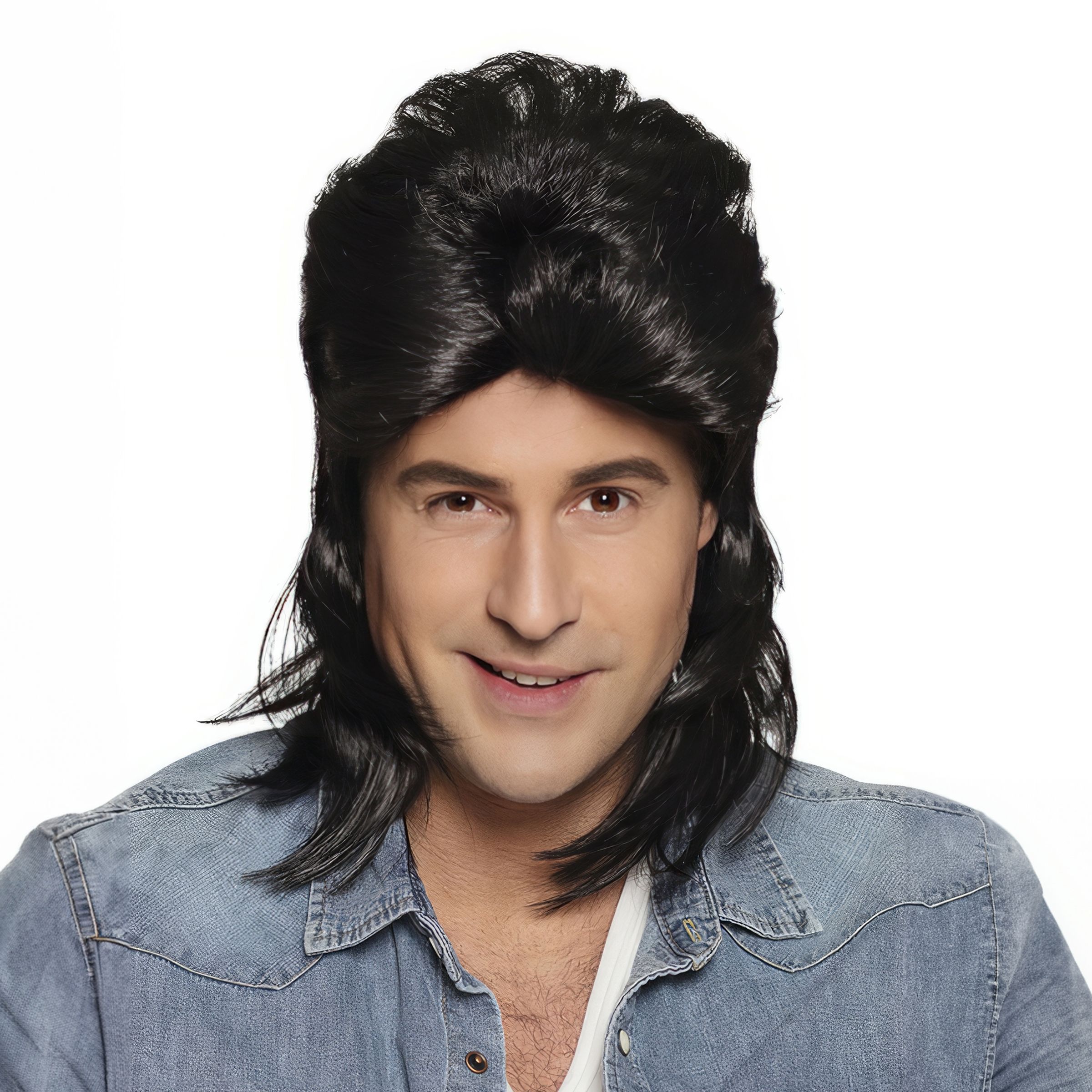 Jimmy Svart Peruk - One size