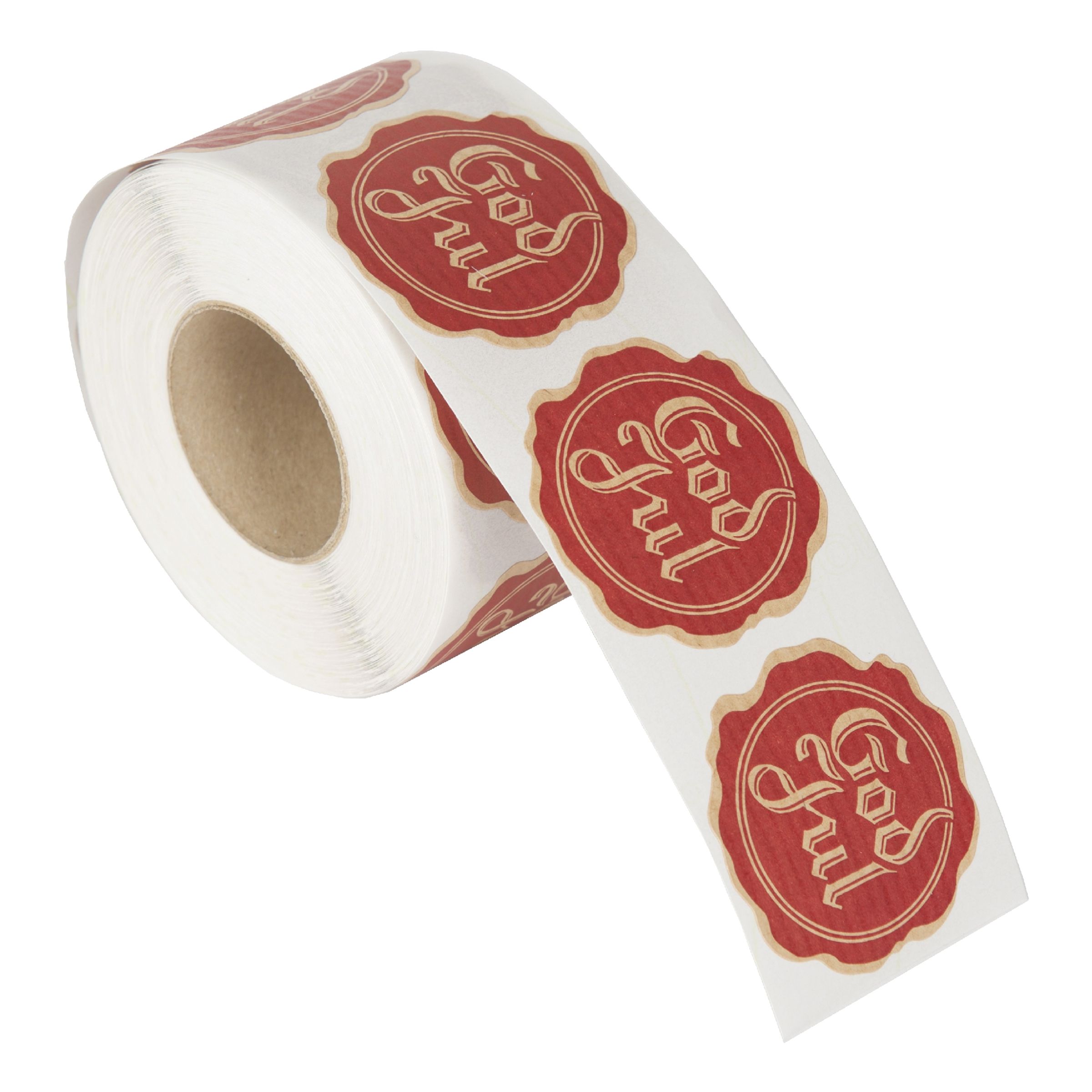 Juletiketter på Rulle God Jul Sigill - 500-pack