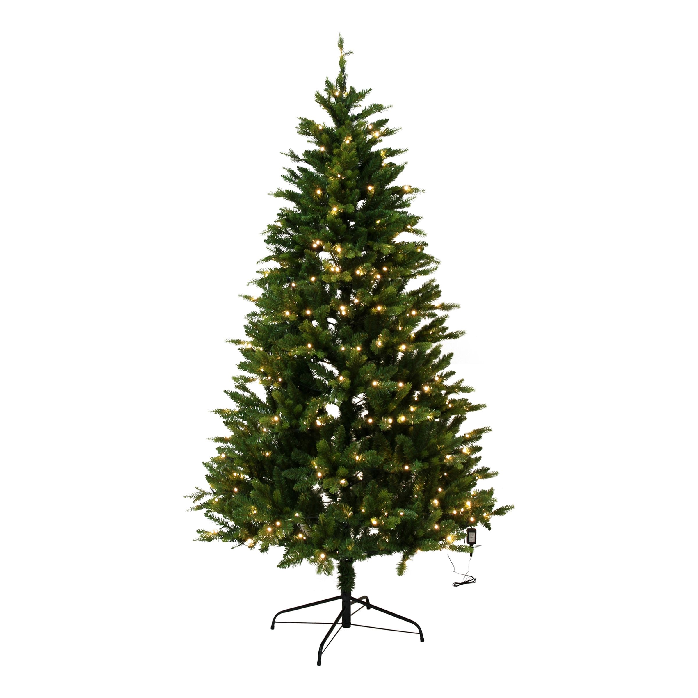 Plastjuletræ med LED-belysning