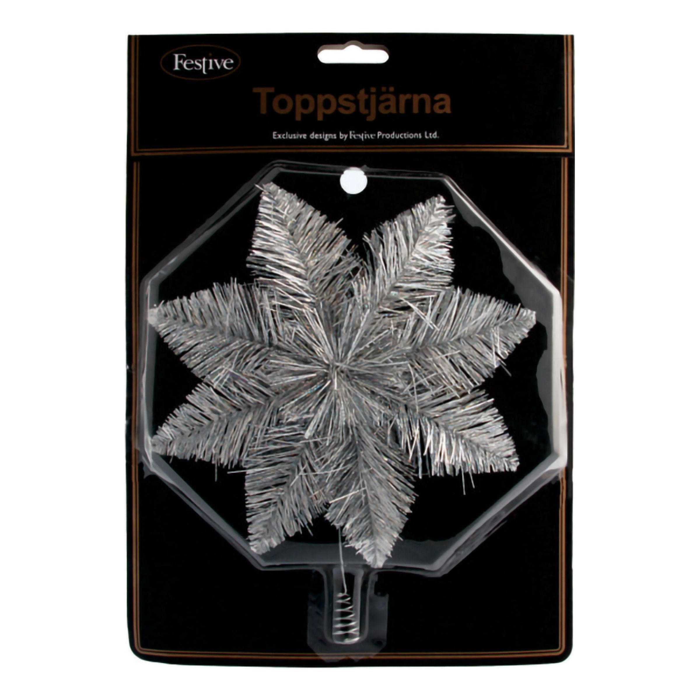 Julgransstjärna Glitter Silver