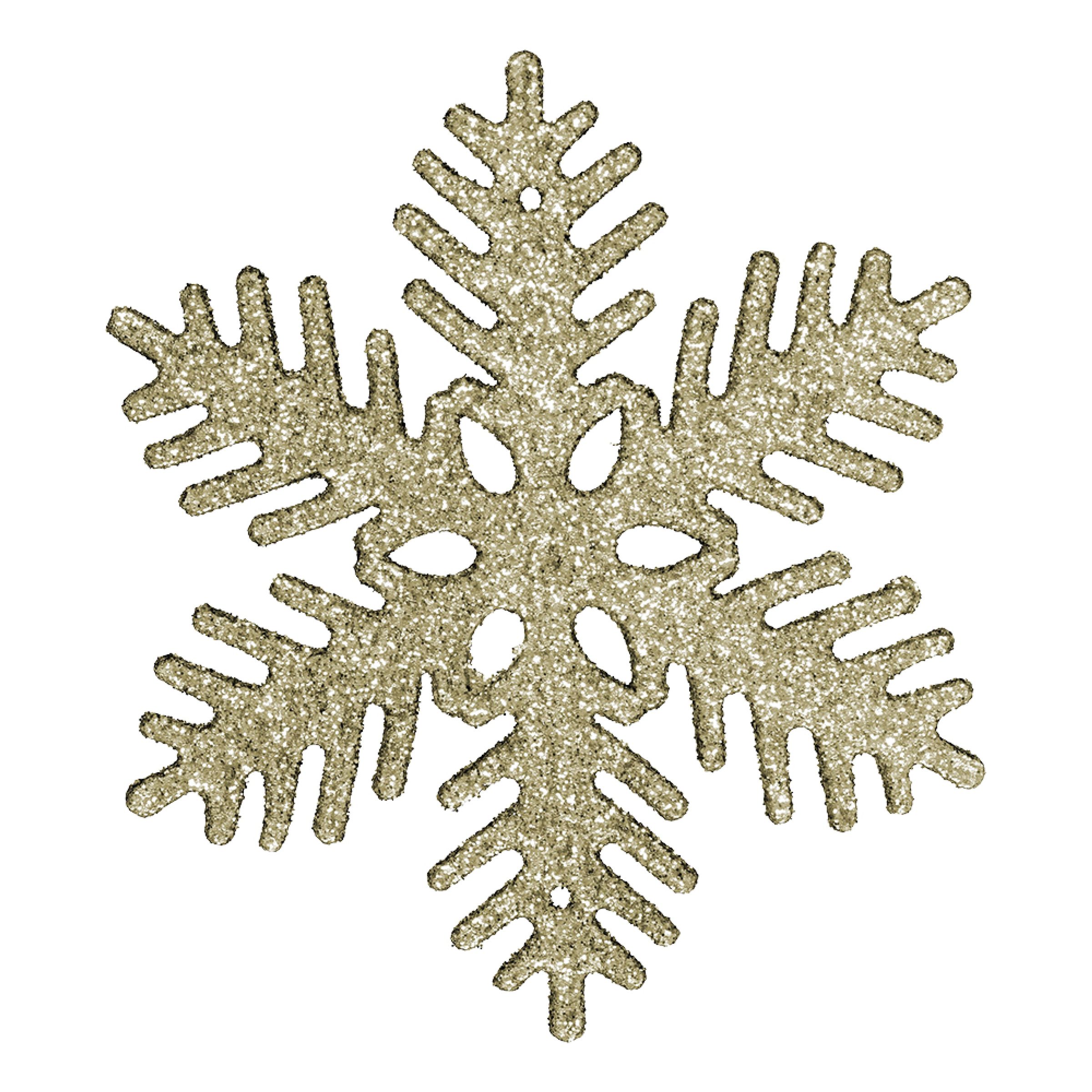 Julhängen Snöflinga Guld - 6-pack