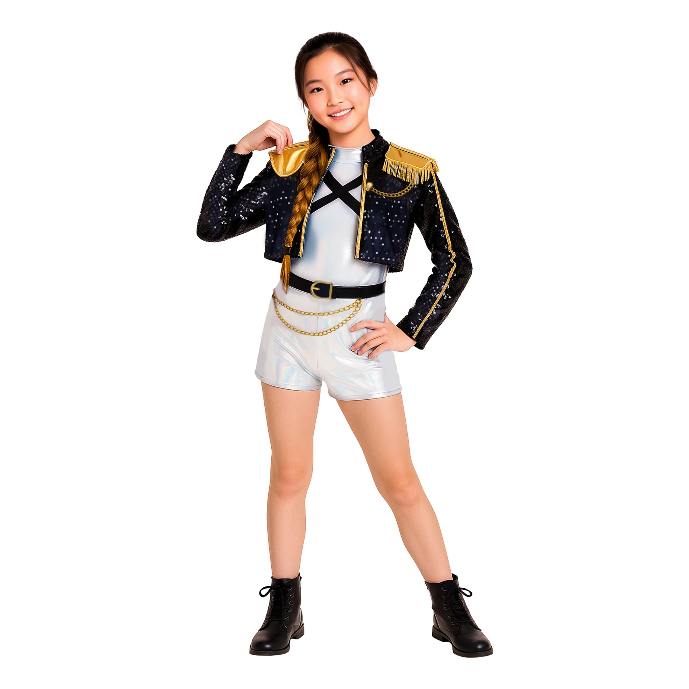 K-pop Star Silver Leader Barn Maskeraddräkt - Small