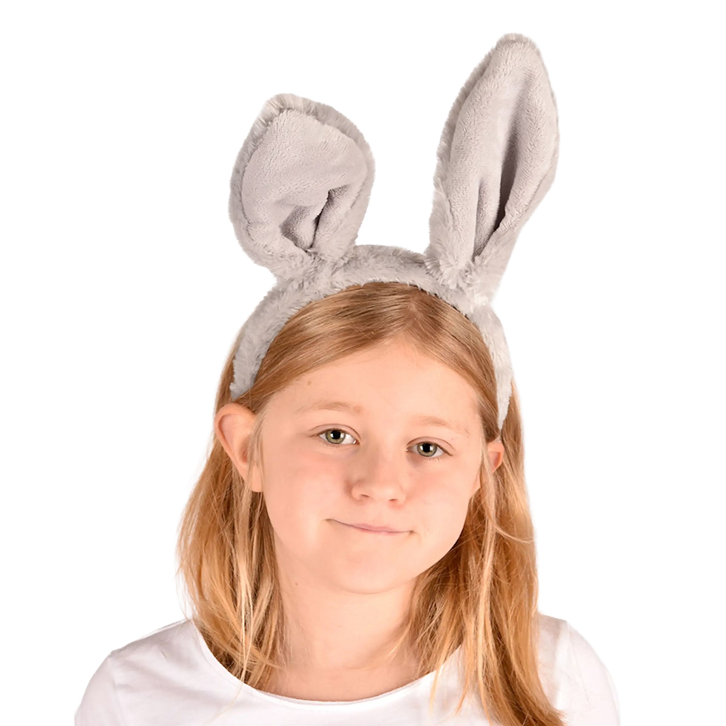 Kaninöron på Diadem Grå för Barn - One size | Hem - Maskerad - Hattar - Diadem & Boppers | Party Outlet
