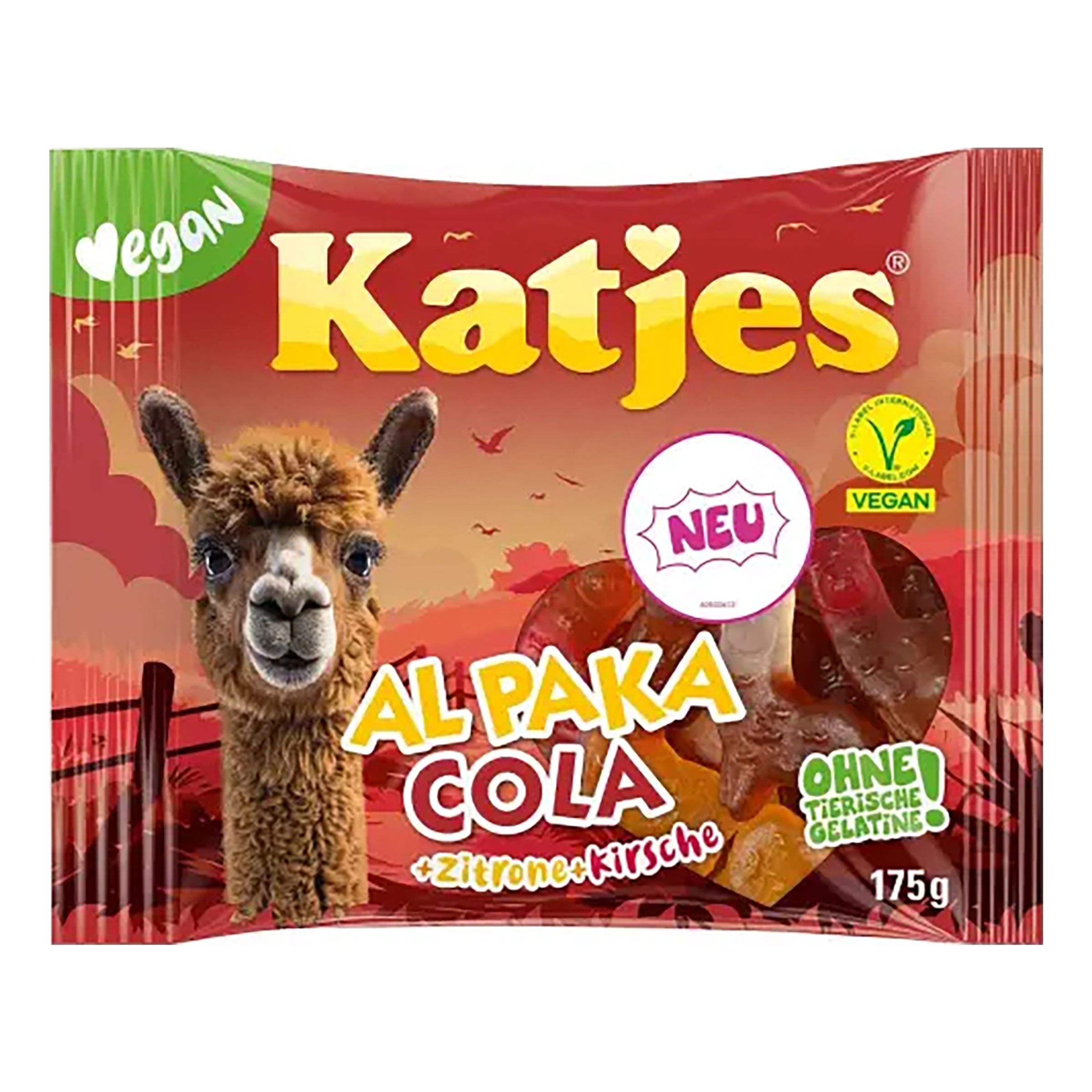 Katjes Al Paka Cola Sur - 210 g | Hem - Godis & Läsk - Godis - Gelégodis | Maskeradspecialisten
