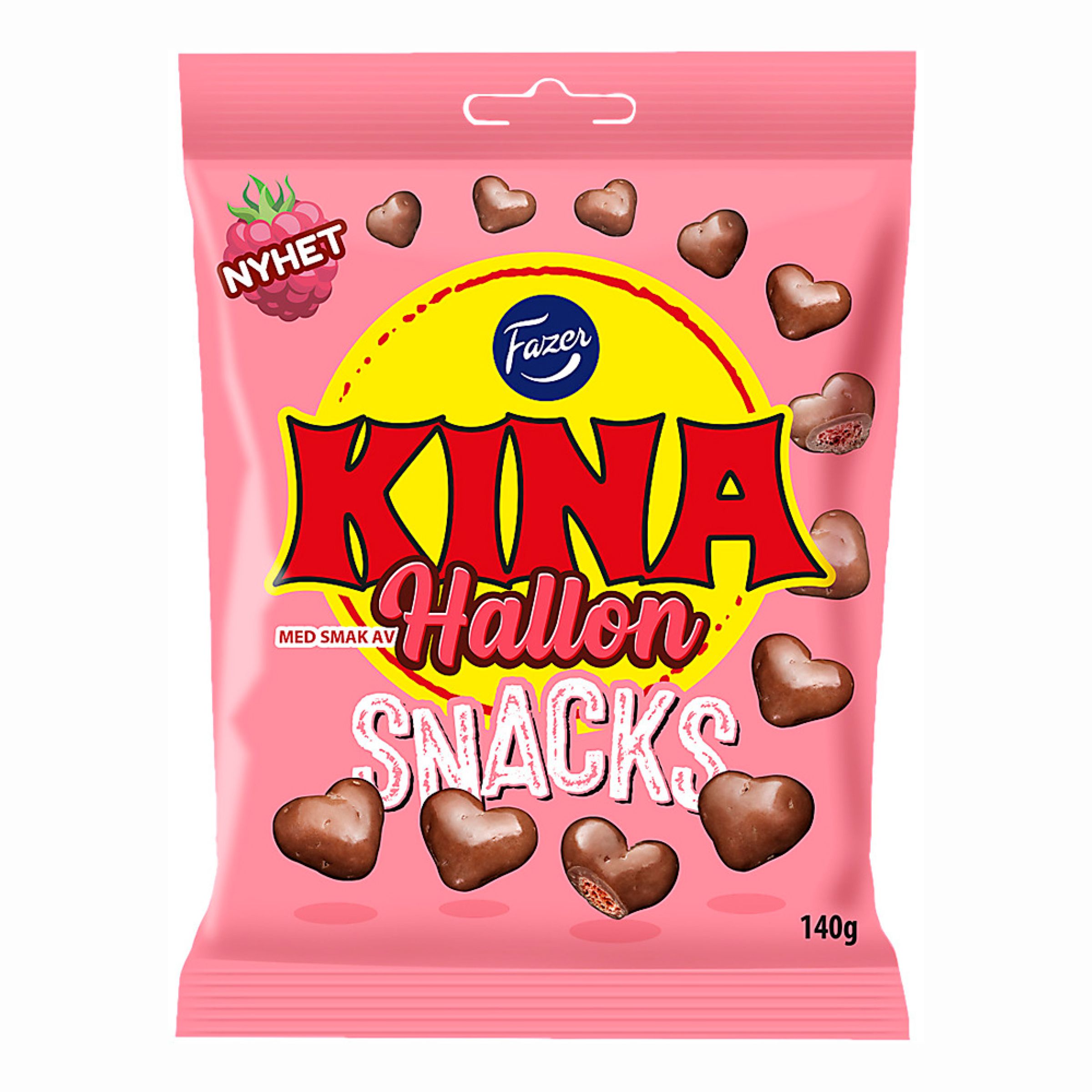Fazer Kina Snacks Hallon - 140 g | Hem - Godis & Läsk - Godis - Choklad | Maskeradspecialisten