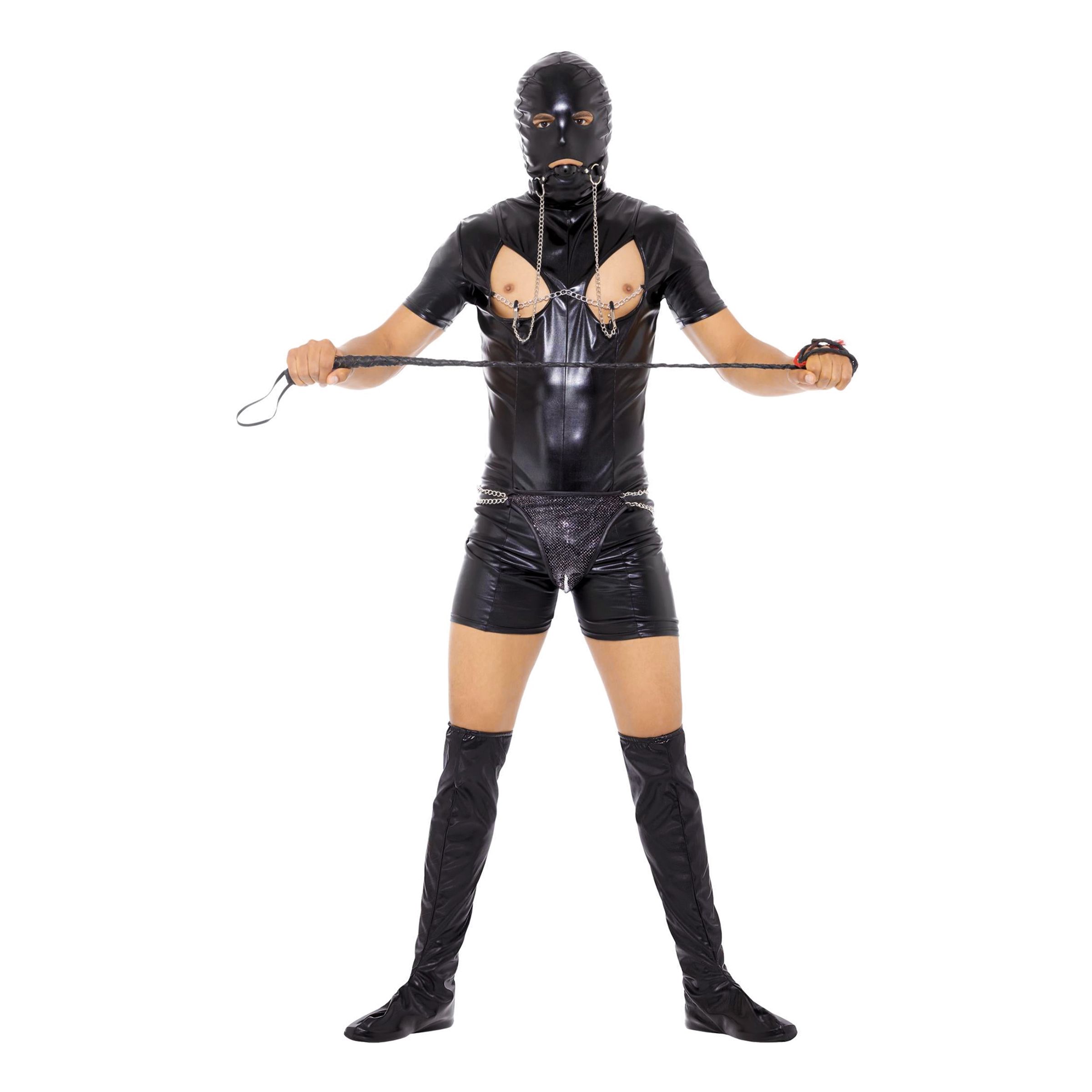 Kinky Svart Maskeraddräkt - Large