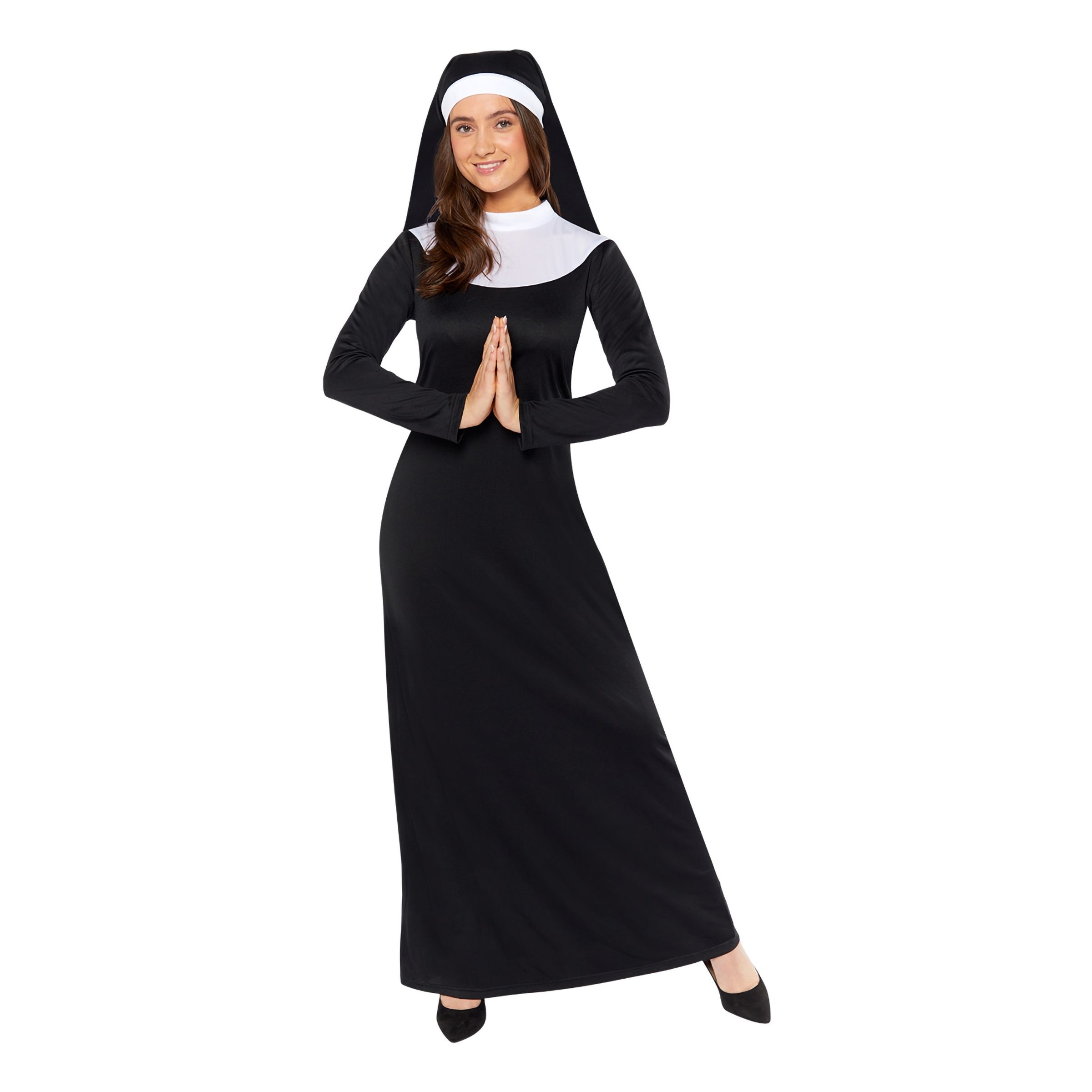 Klassisk Nonne Kostume - Small