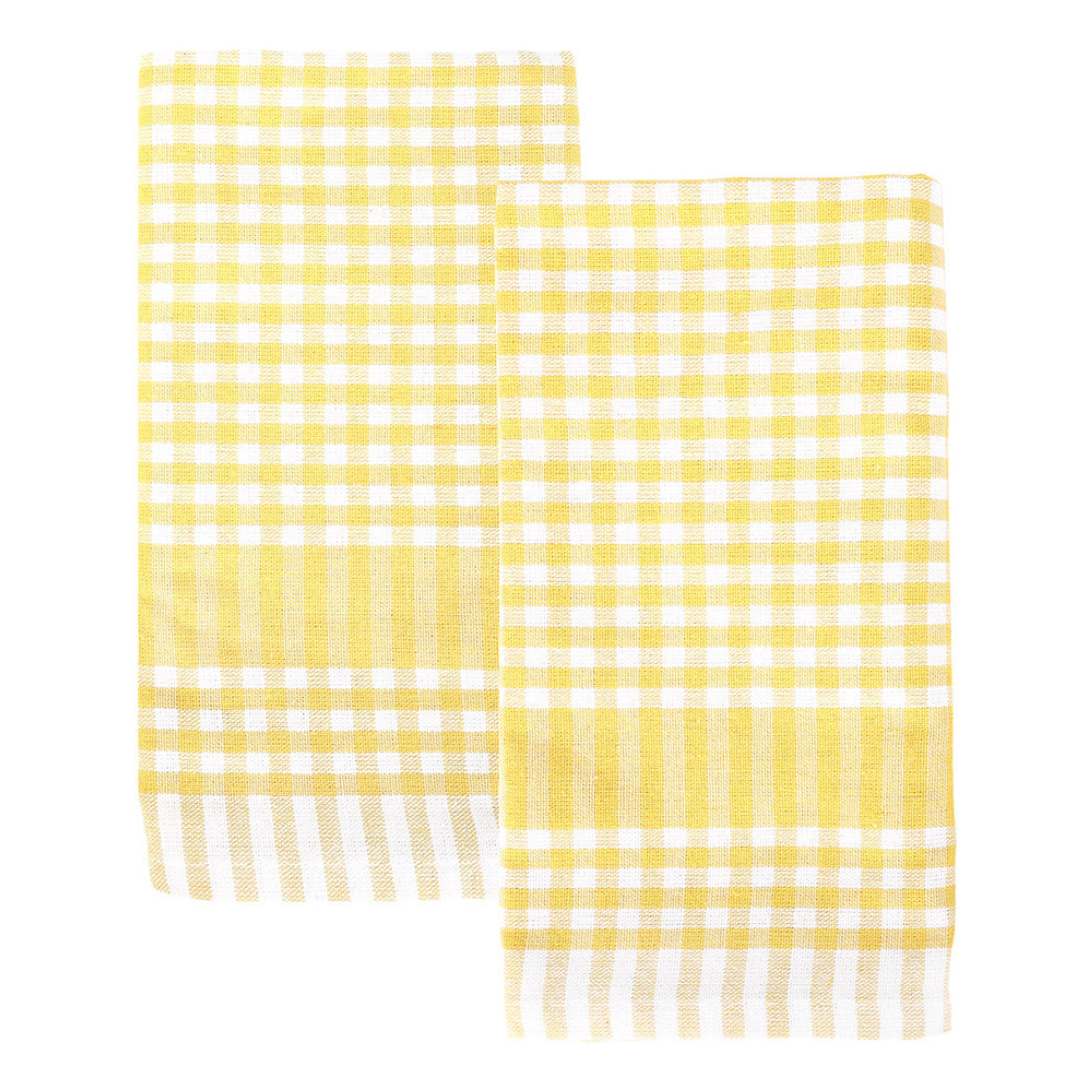 Kökshanddukar Bistro Gula/Vita - 2-pack | Hem - Festartiklar - Dukning | Pryloteket
