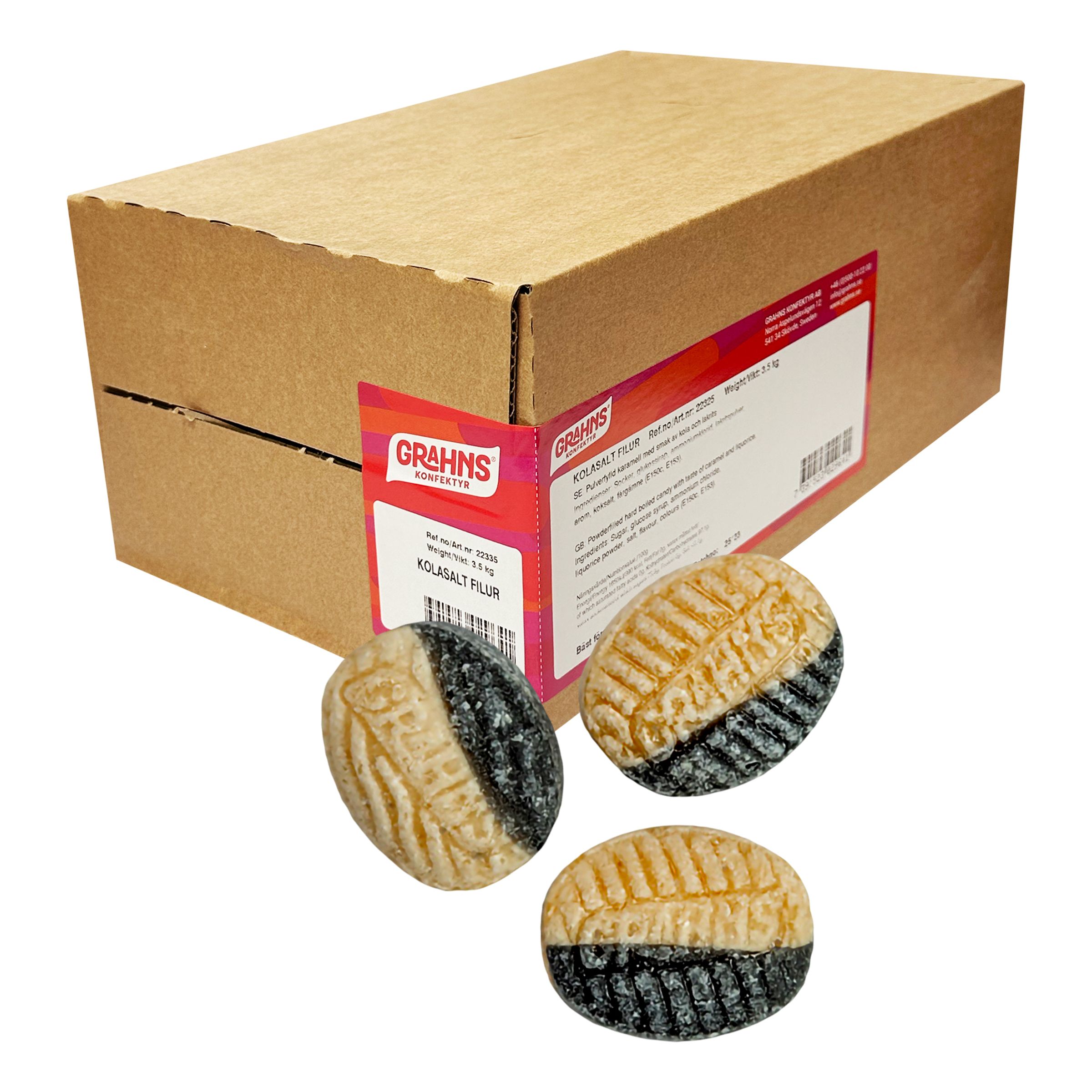 Grahns Kolasalt Filur Storpack - 3,5 kg | Hem - Godis & Läsk - Godis - Lakrits | Maskeradspecialisten
